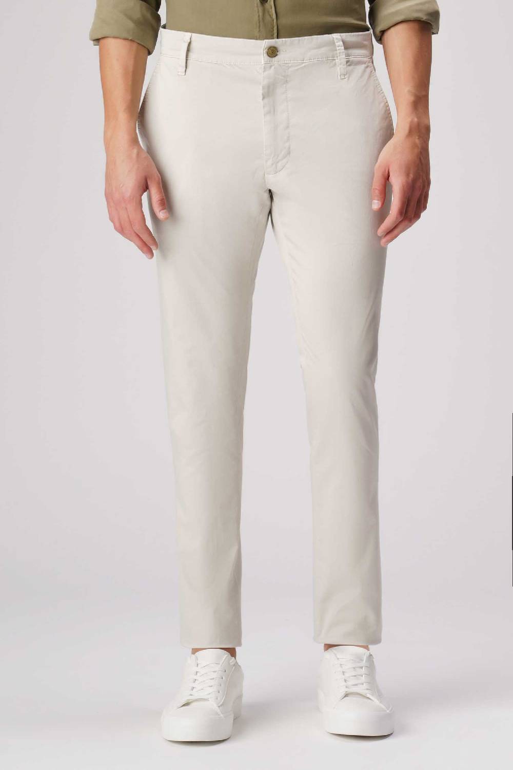 Jeckerson Jack- Pantalone chino con tasca americana in armatura raso beige chiaro Hotsell