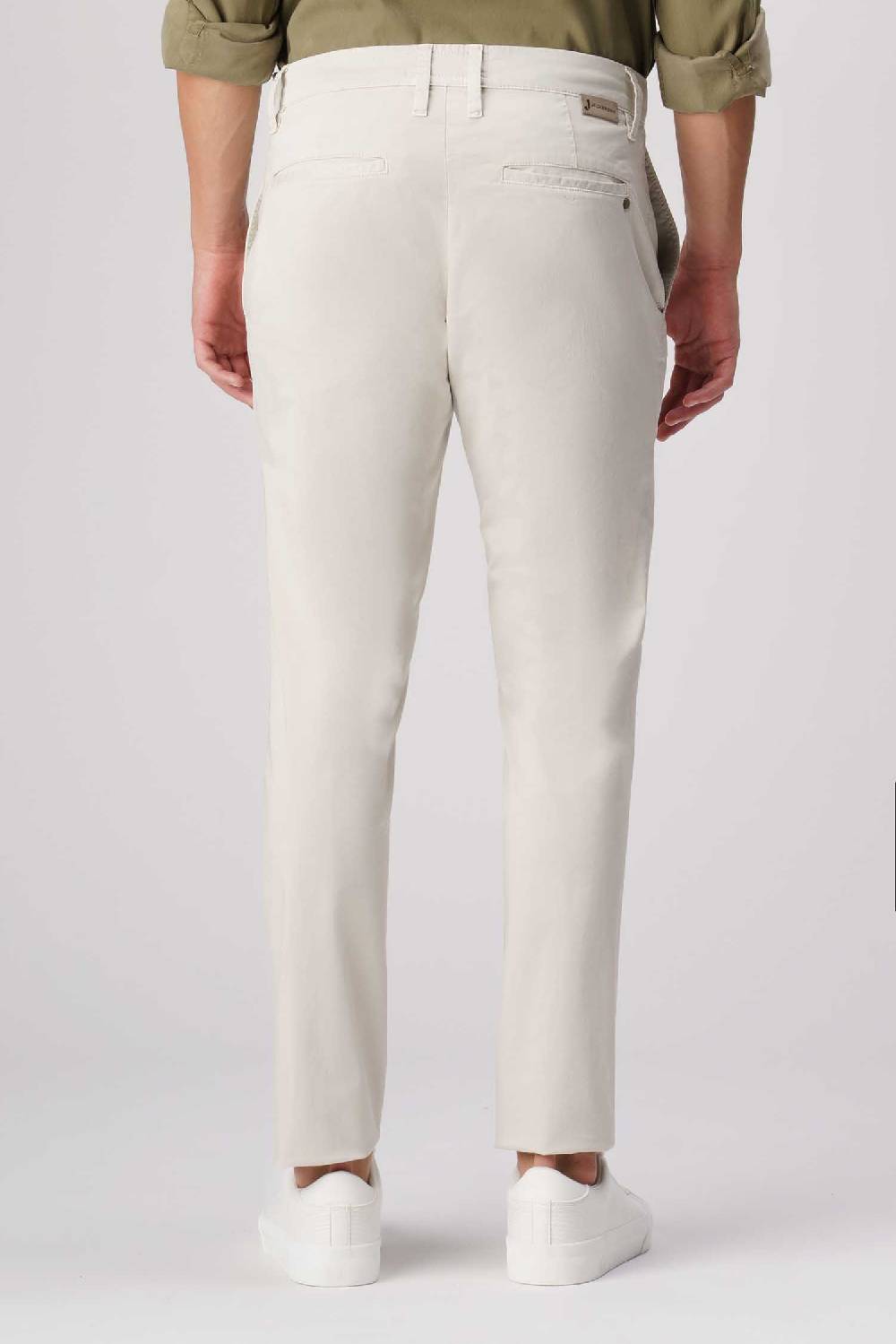 Jeckerson Jack- Pantalone chino con tasca americana in armatura raso beige chiaro Hotsell