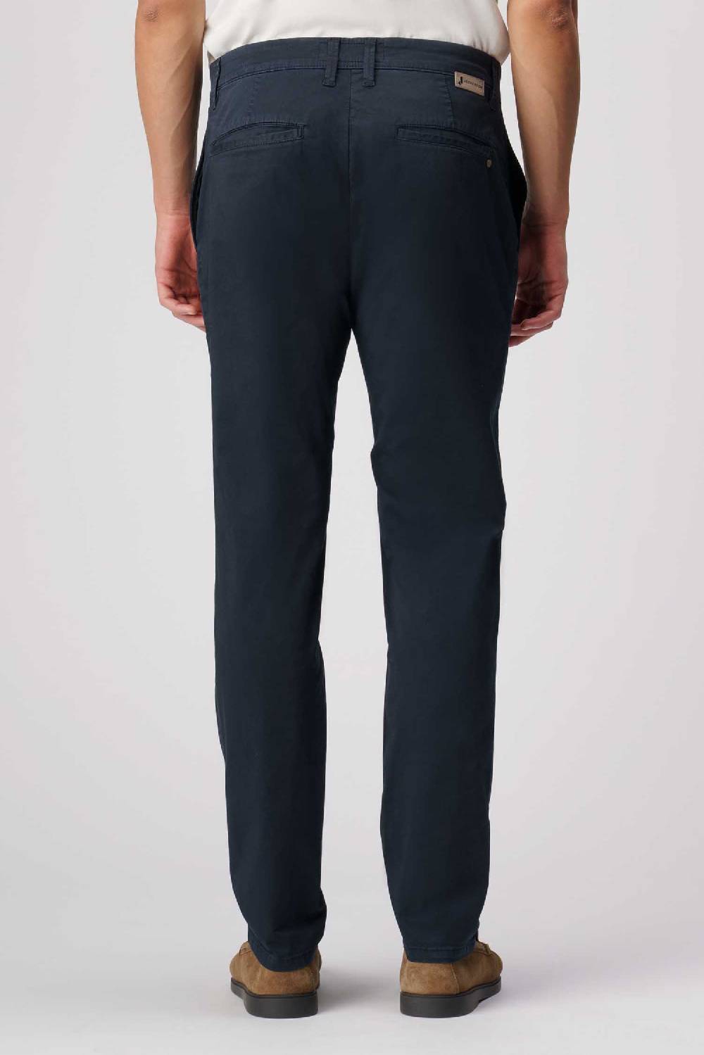 Jeckerson Jack- Pantalone chino con tasca americana in armatura raso blu scuro Negozio