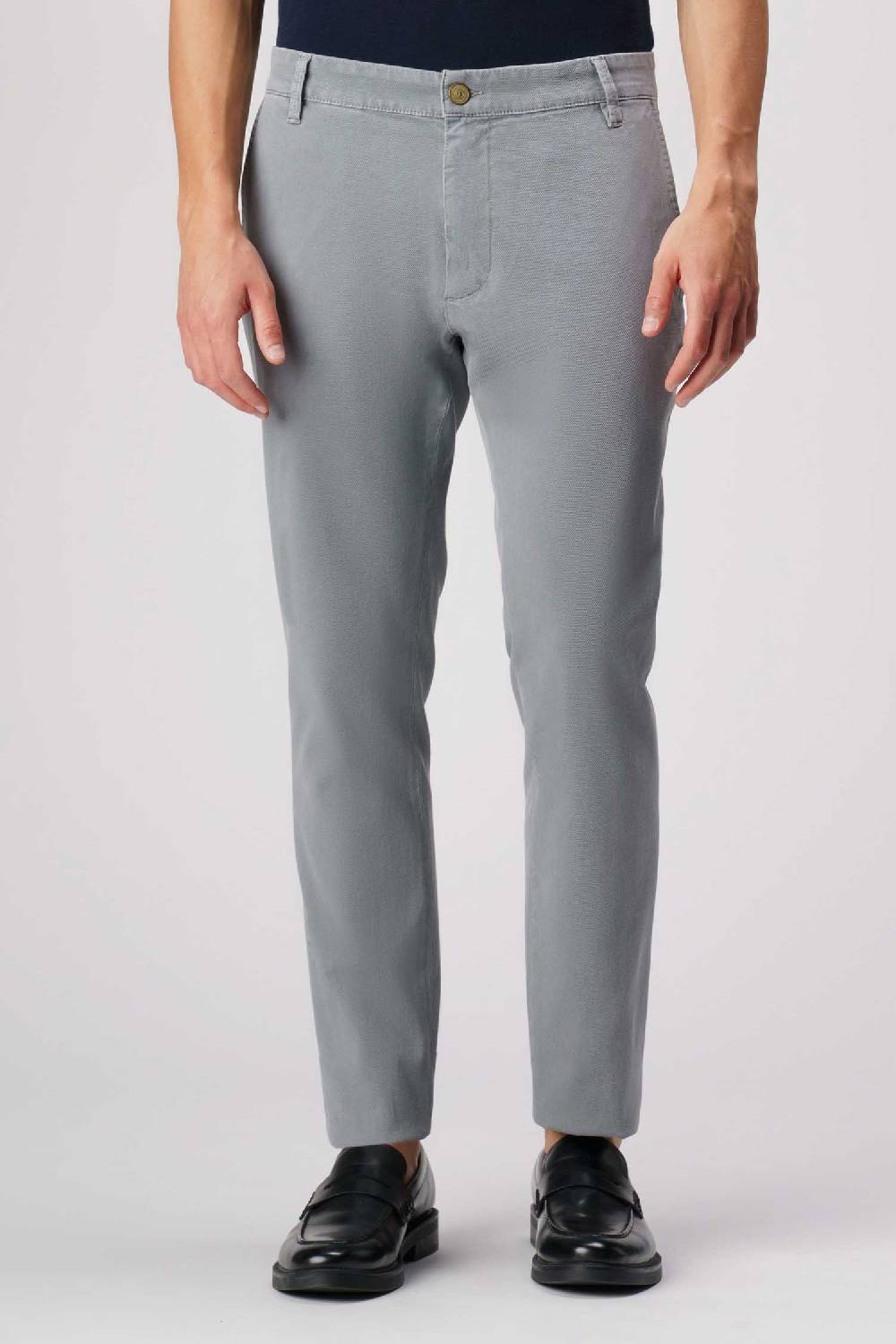 Jeckerson Jack- Pantalone chino con tasca americana in armatura raso grigio scuro In Saldo