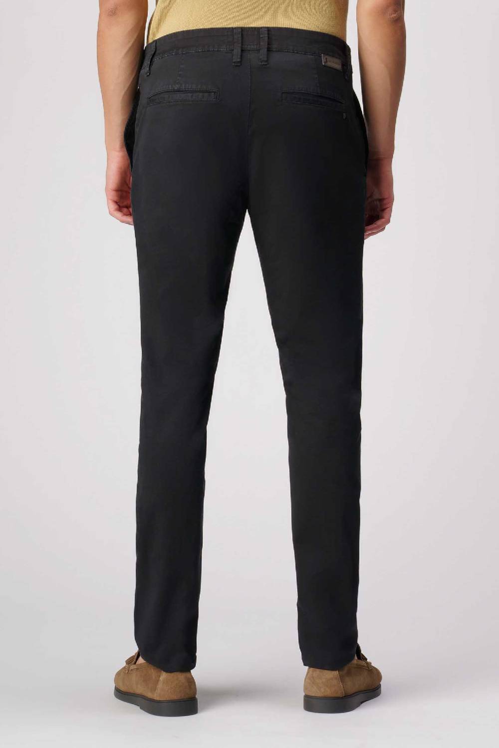 Jeckerson Jack- Pantalone chino con tasca americana in armatura raso nero Nuova