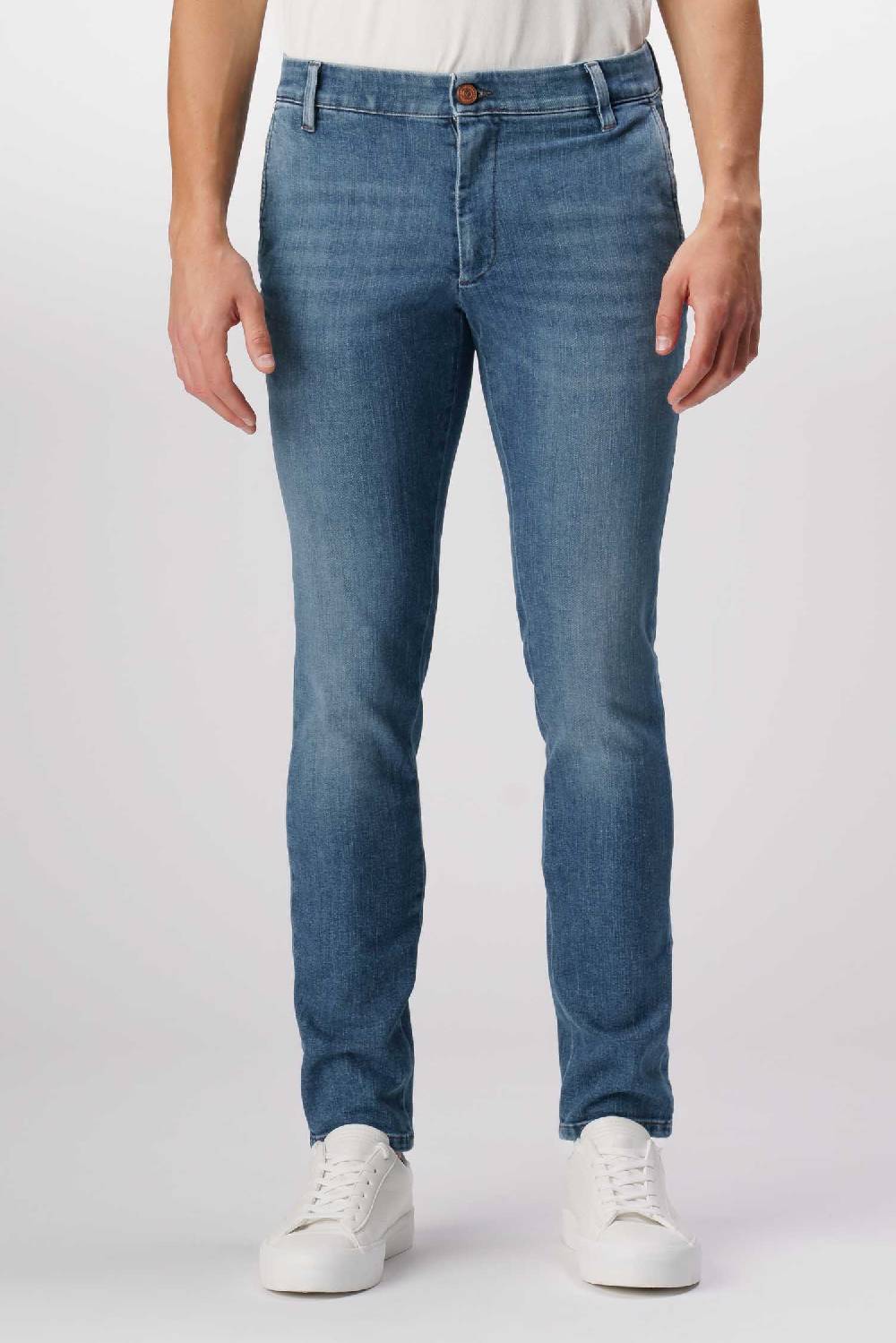 Jeckerson Jack- Pantalone chino in comfort denim blu medio 2025
