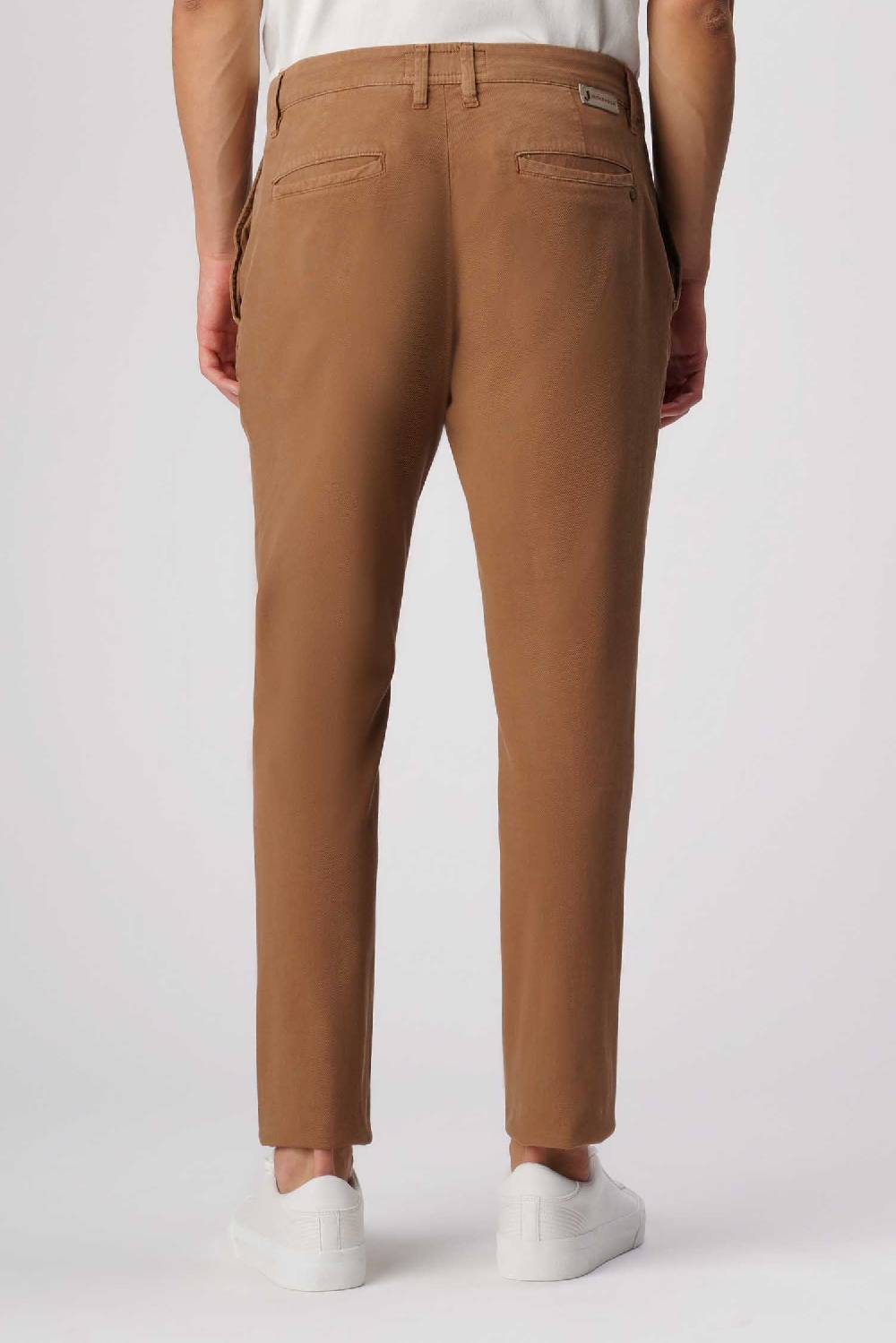 Jeckerson Jack- Pantalone chino slim fit in nido d'ape marrone chiaro Italy