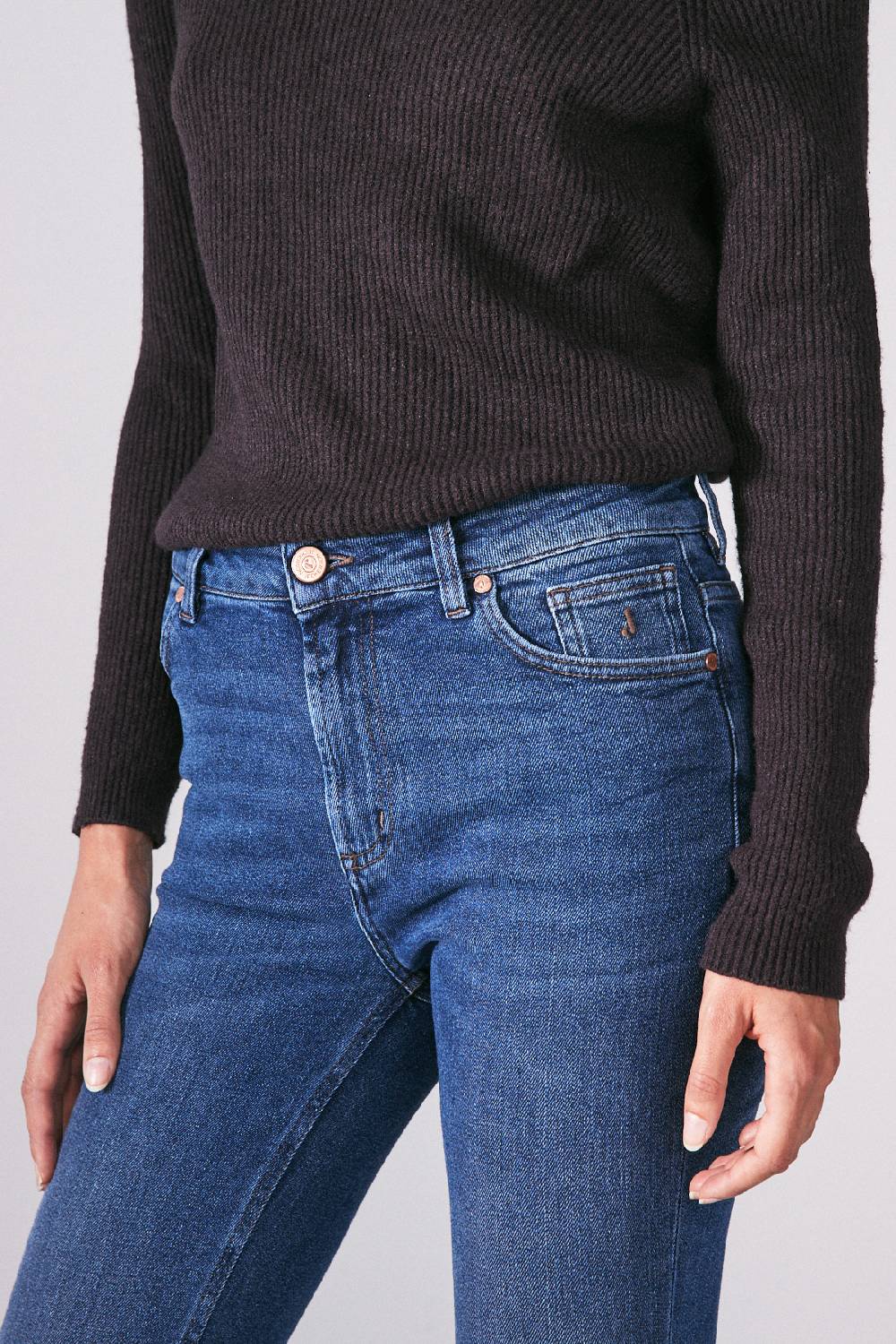 Jeckerson 5 tasche flared in denim Nuovo