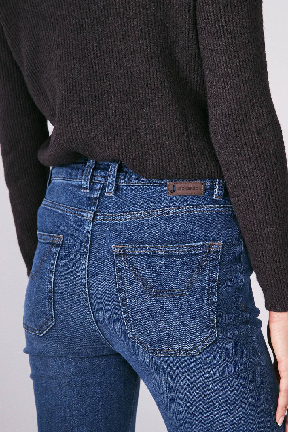 Jeckerson 5 tasche flared in denim Nuovo