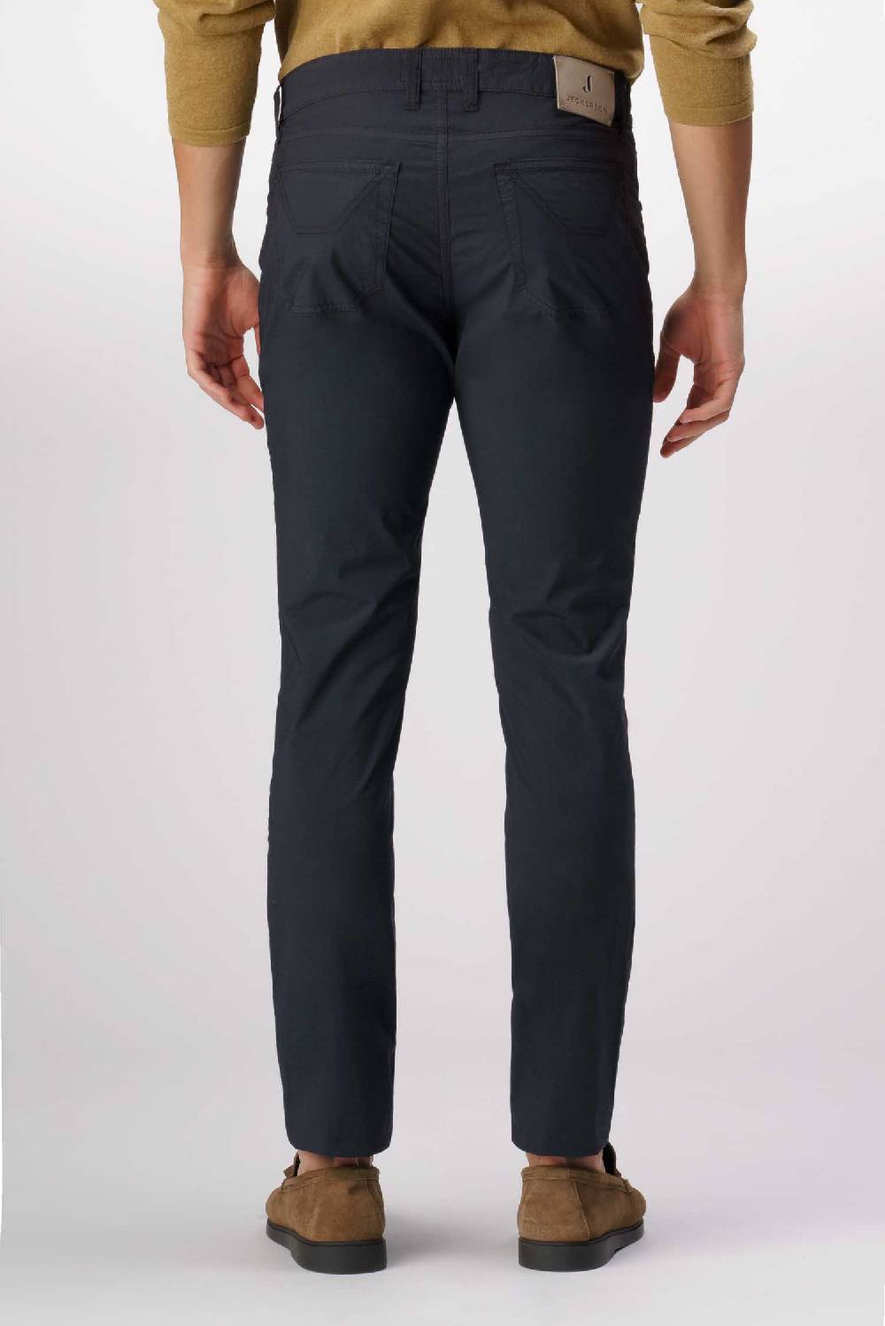 Jeckerson John - Pantalone 5 tasche con toppa blu scuro Qualità Garantita