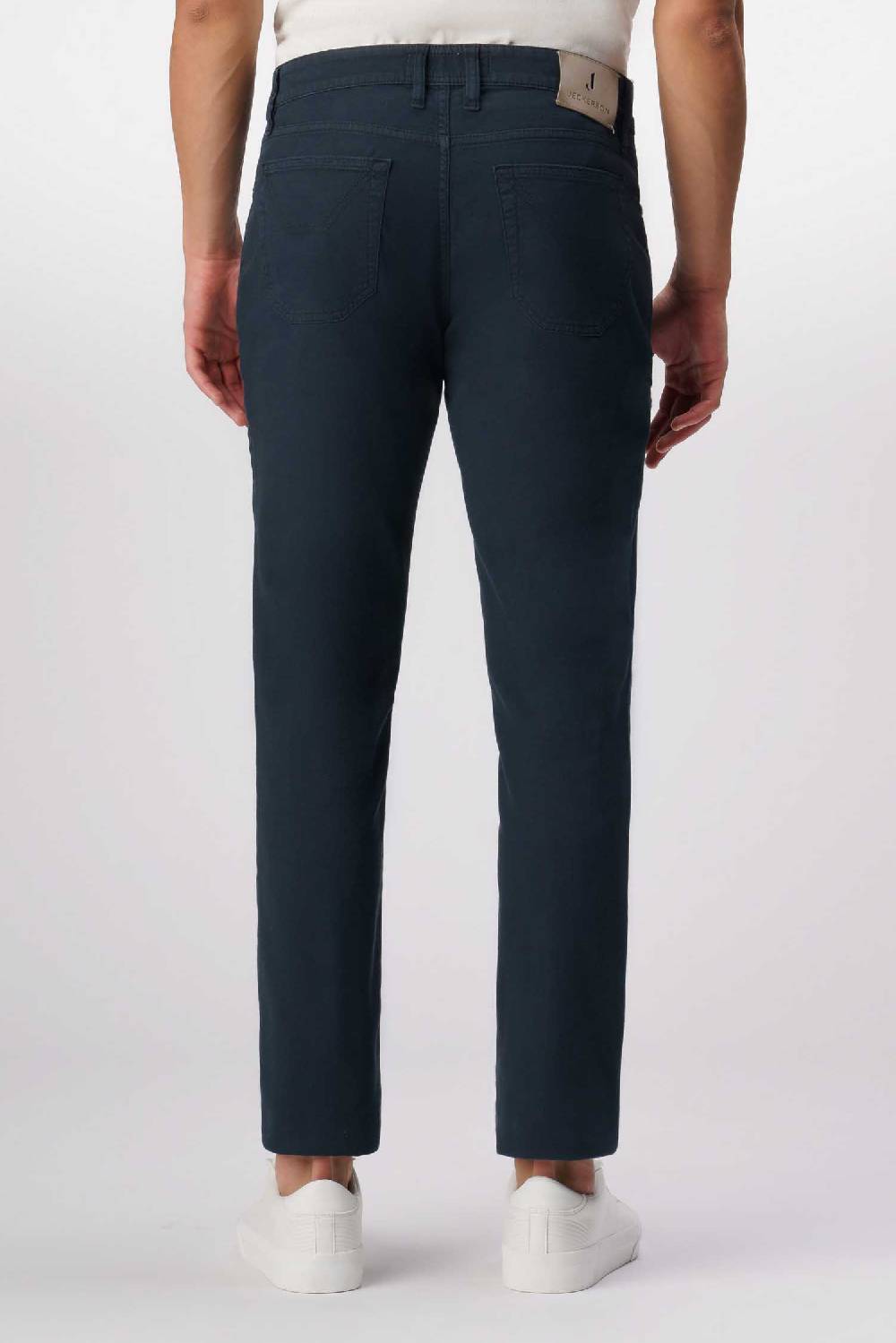 Jeckerson John - Pantalone 5 tasche con toppa in nido d'ape blu scuro Acquista Ora
