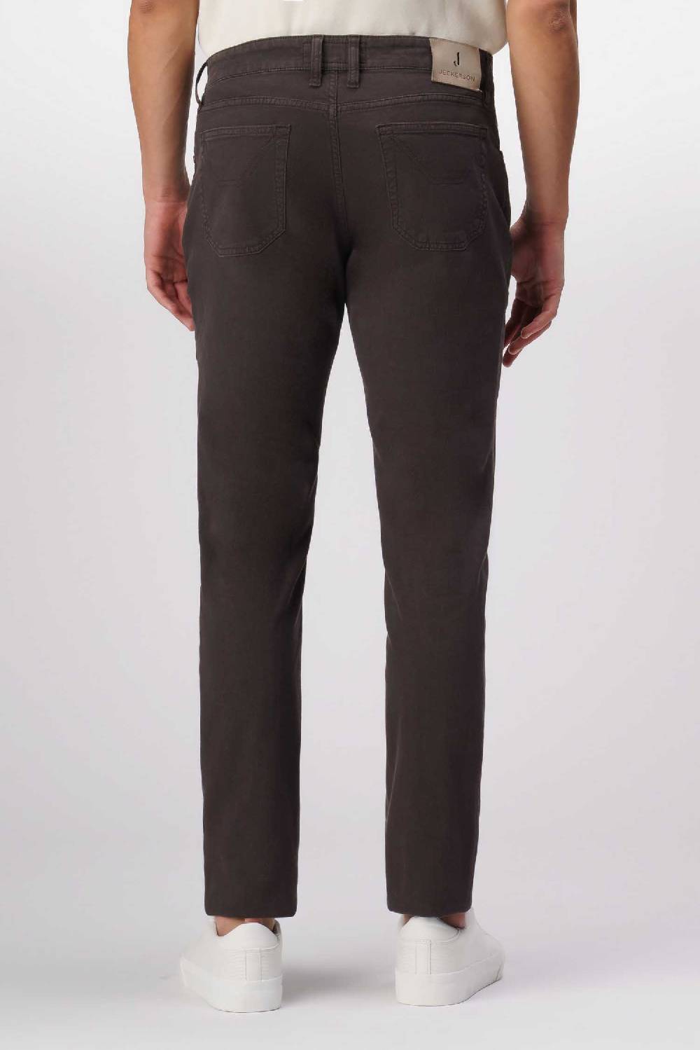 Jeckerson John - Pantalone 5 tasche con toppa in nido d'ape marrone Promozione Limitata