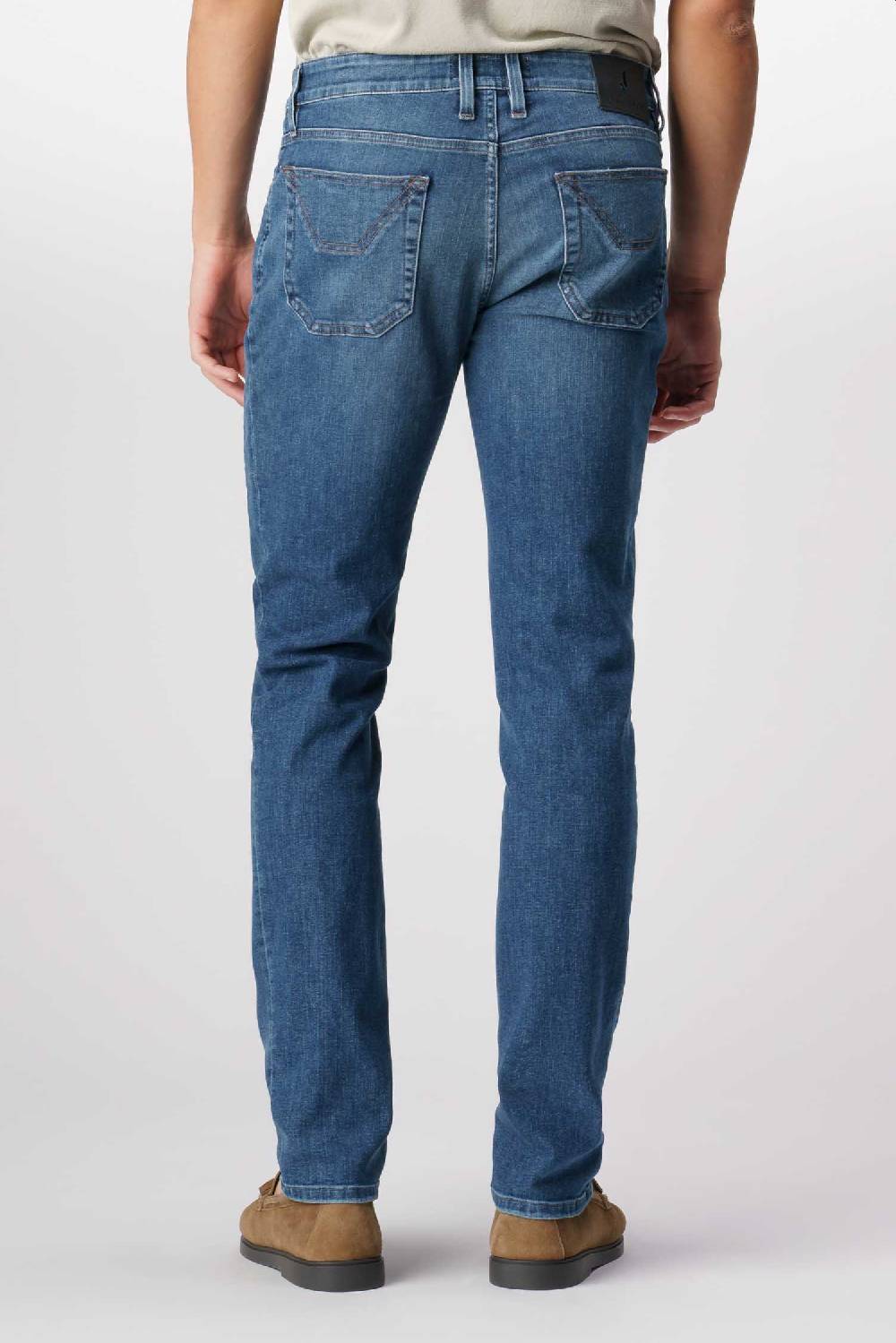 Jeckerson John - Pantalone con toppa in denim ecologico blu scuro Sottocosto