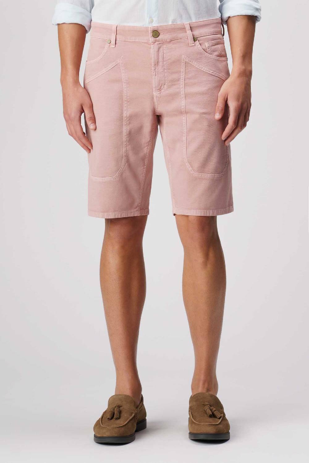 Jeckerson Jayden - Bermuda con toppa in nido d'ape rosa chiaro Online