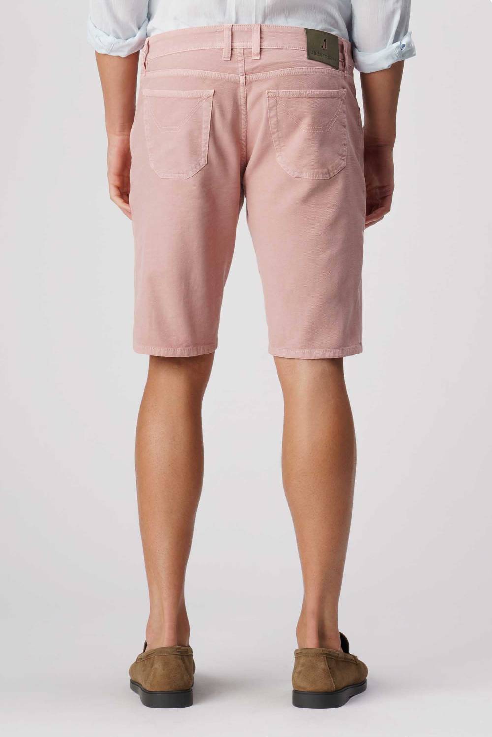 Jeckerson Jayden - Bermuda con toppa in nido d'ape rosa chiaro Online
