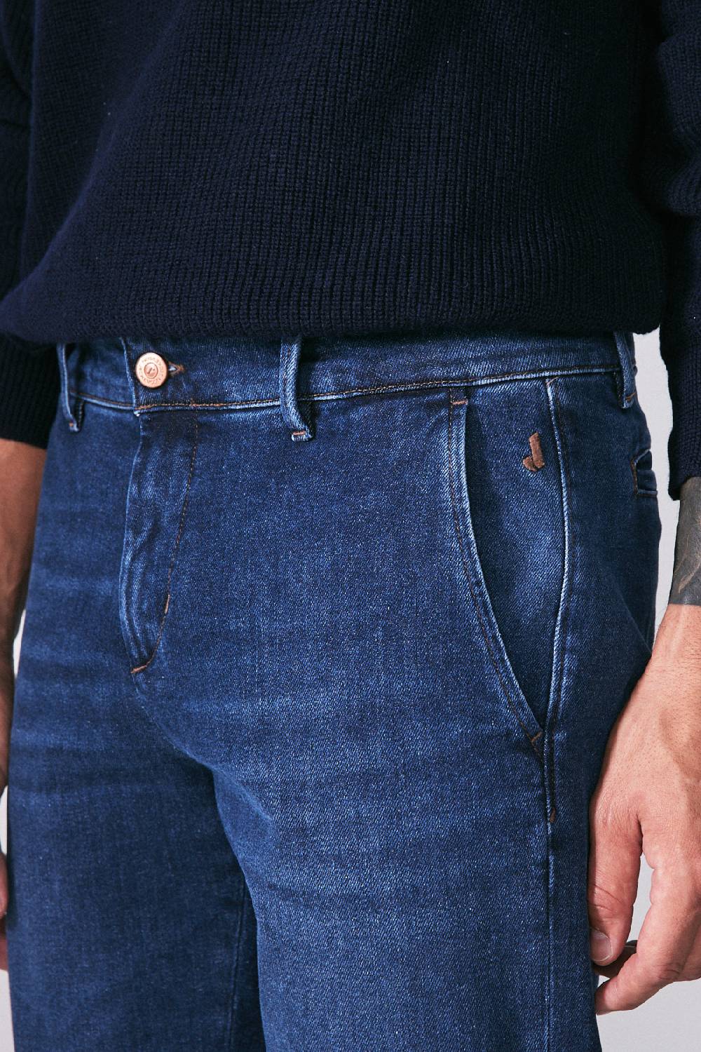 Jeckerson Chino tasca america in denim blu scuro Fornitura limitata