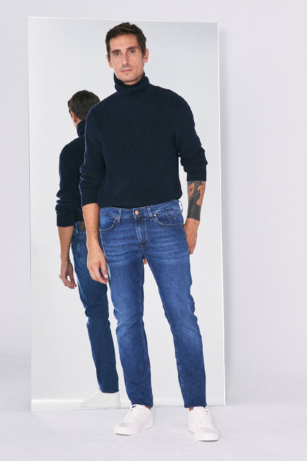 Jeckerson Pantalone 5 tasche slim fit in denim Hotsell