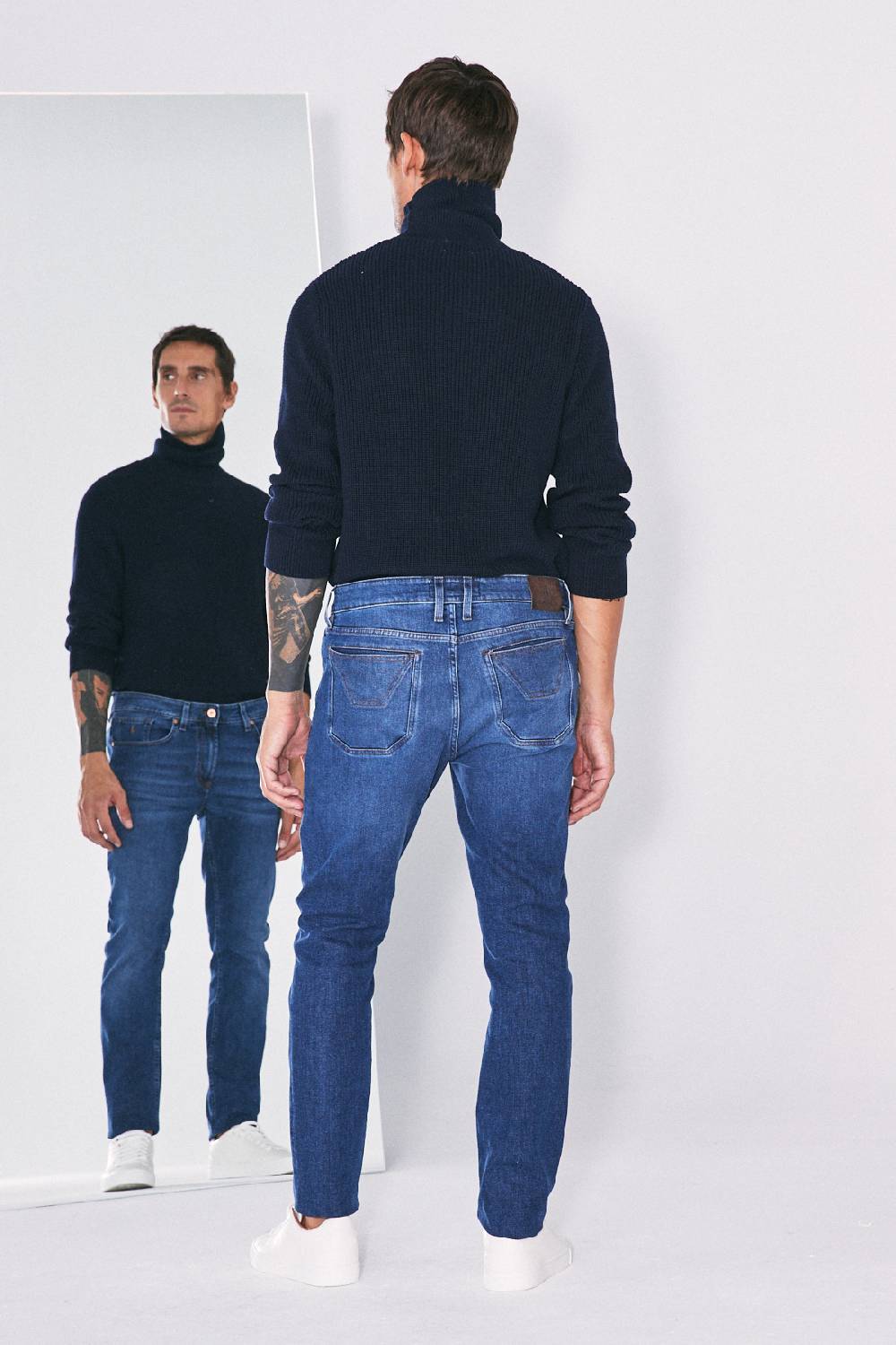 Jeckerson Pantalone 5 tasche slim fit in denim Hotsell
