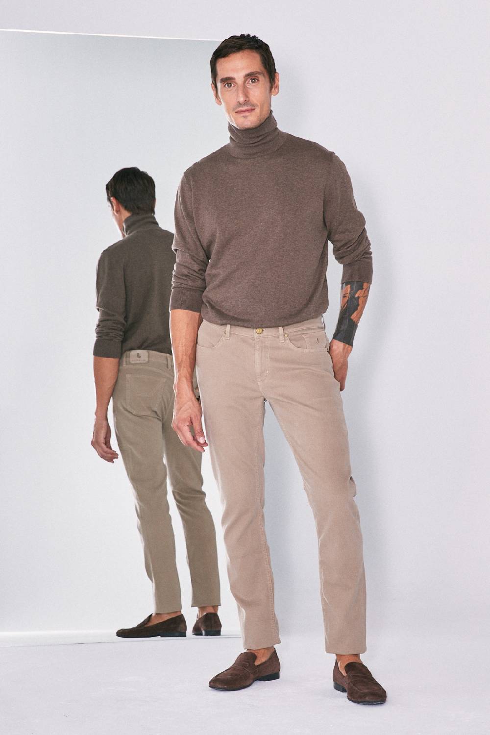 Jeckerson Pantalone slim fit in cotè de cheval Vendite Flash