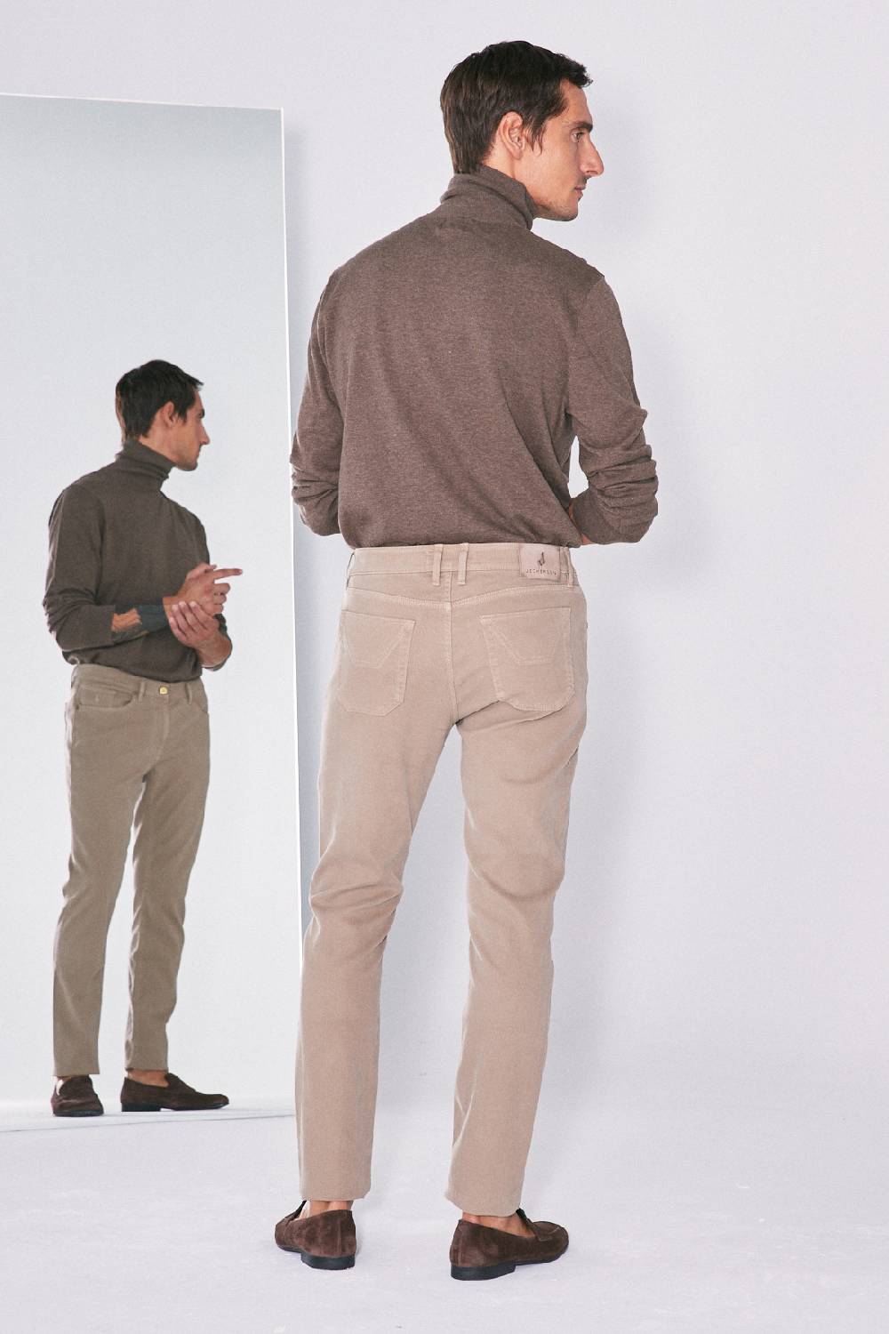 Jeckerson Pantalone slim fit in cotè de cheval Vendite Flash