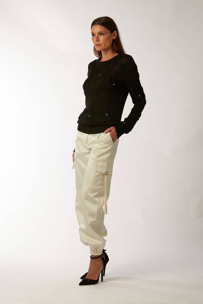 La Kore CITTA DEL MESSICO sweater with yarn embroidery Online