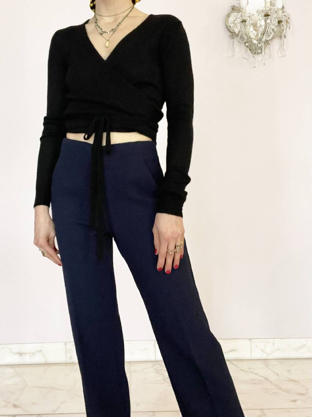 Laviniaturra Pantaloni dritti con risvolto Vendita Economica