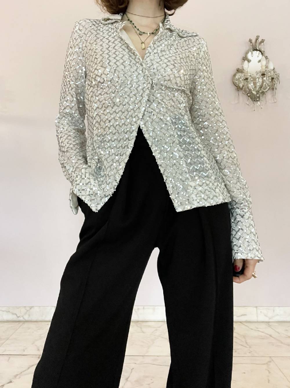 Laviniaturra Camicia paillettes In Saldo