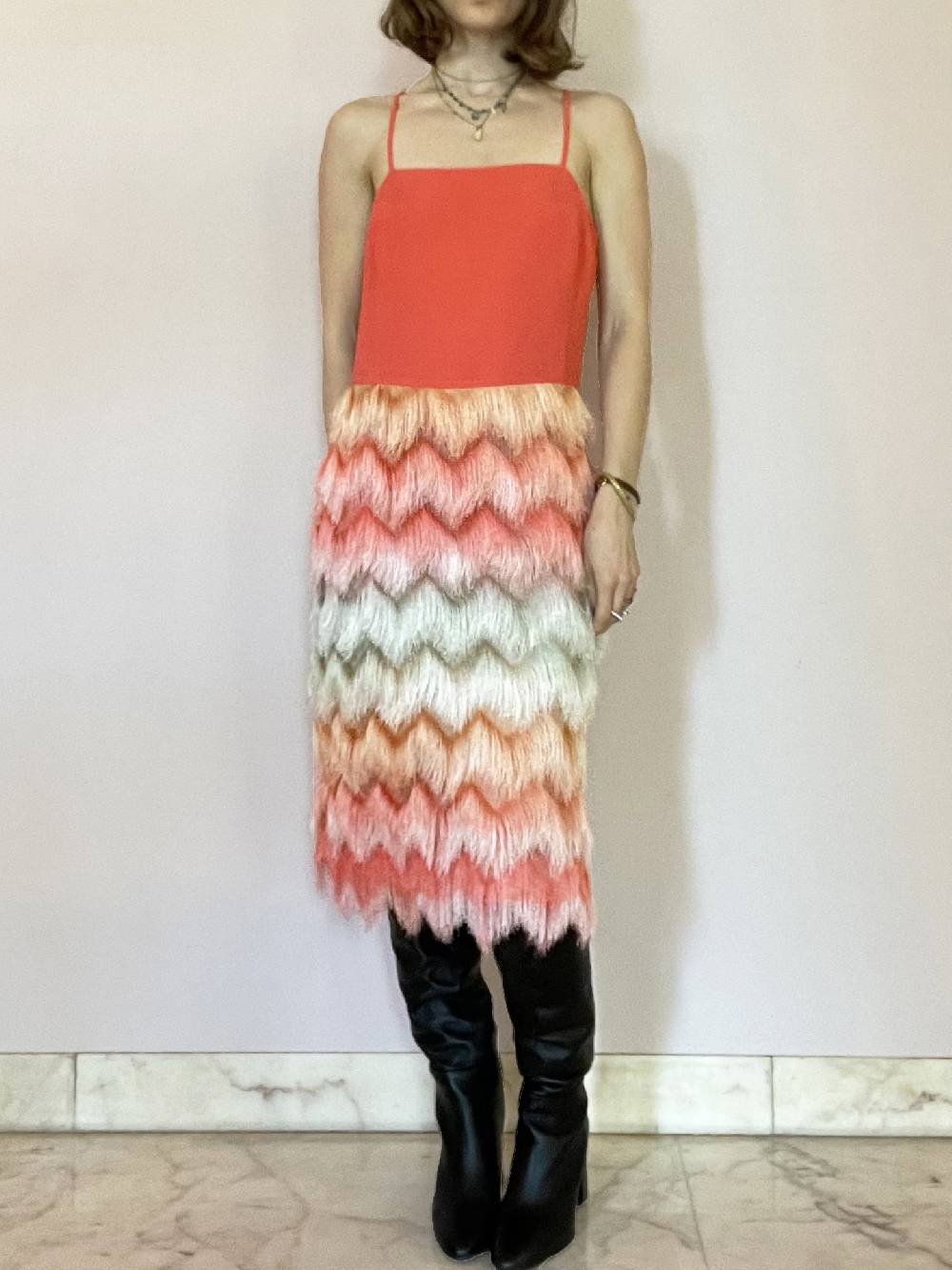 Laviniaturra Abito con frange Moda