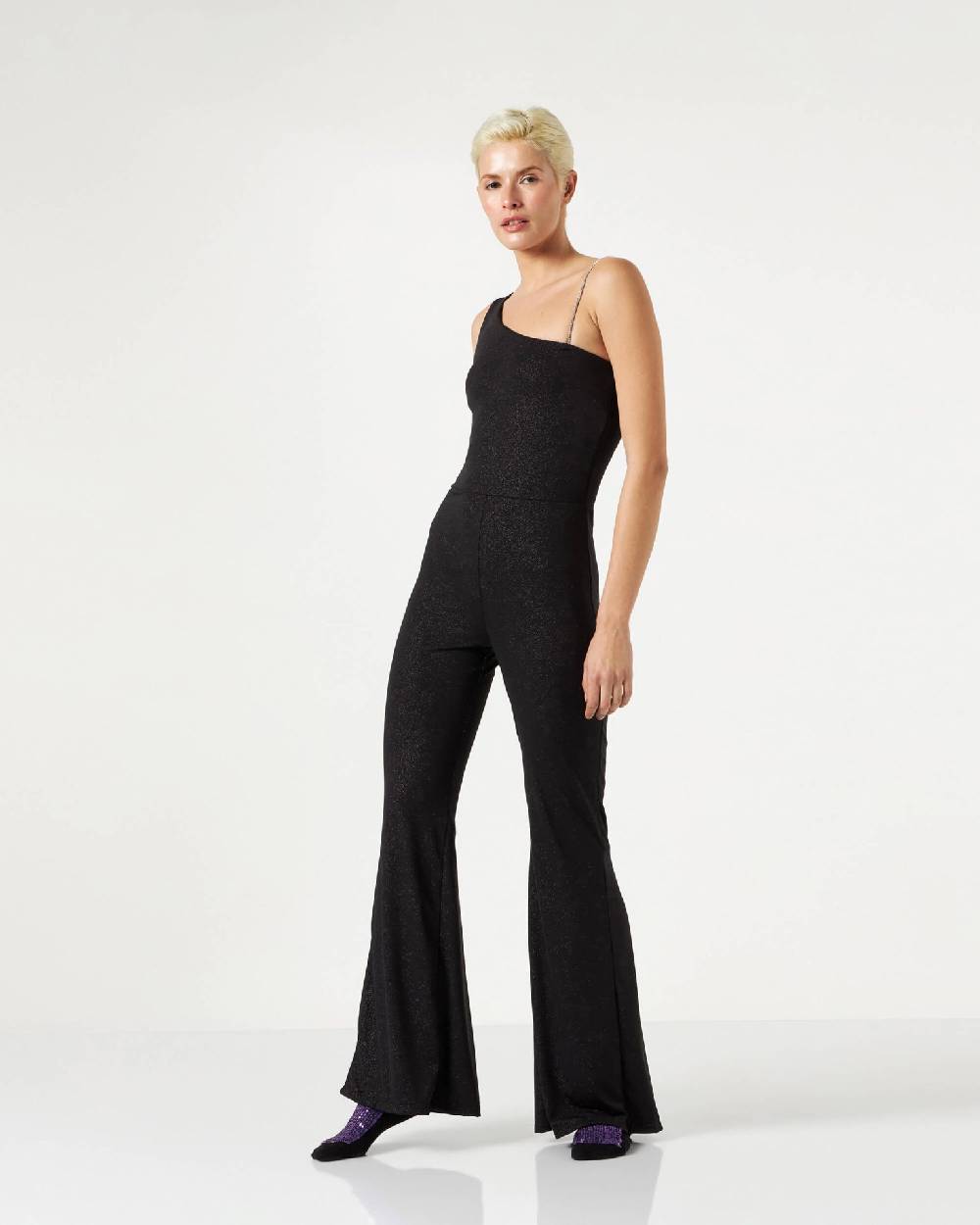 Le Twins Fabiana Jersey Lurex Nero Qualità Garantita