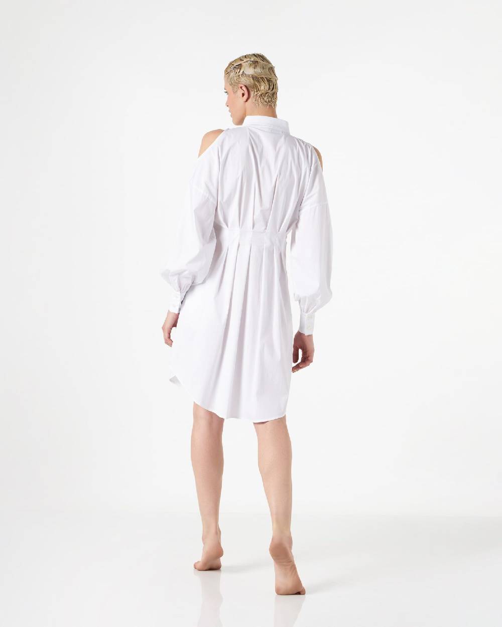 Le Twins Cristiana Corto Bianco Spalle Bucate Moda