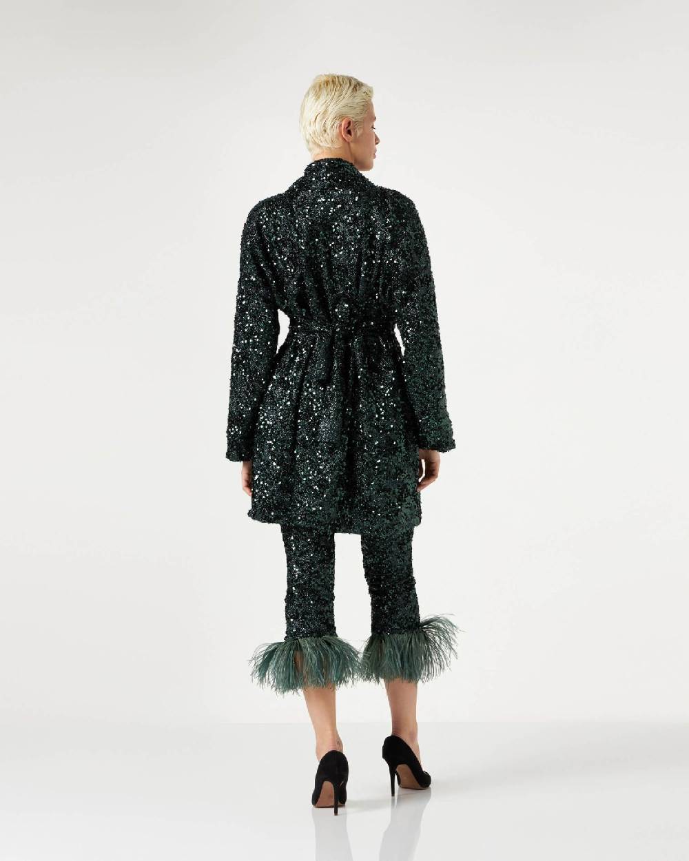 Le Twins Emma Paillettes Lurex Verde Qualità