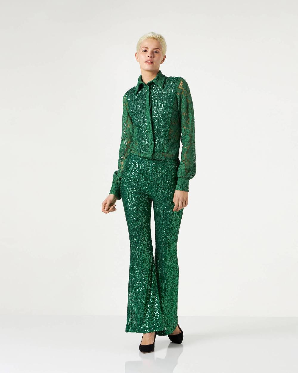 Le Twins Moni Paillettes Verde