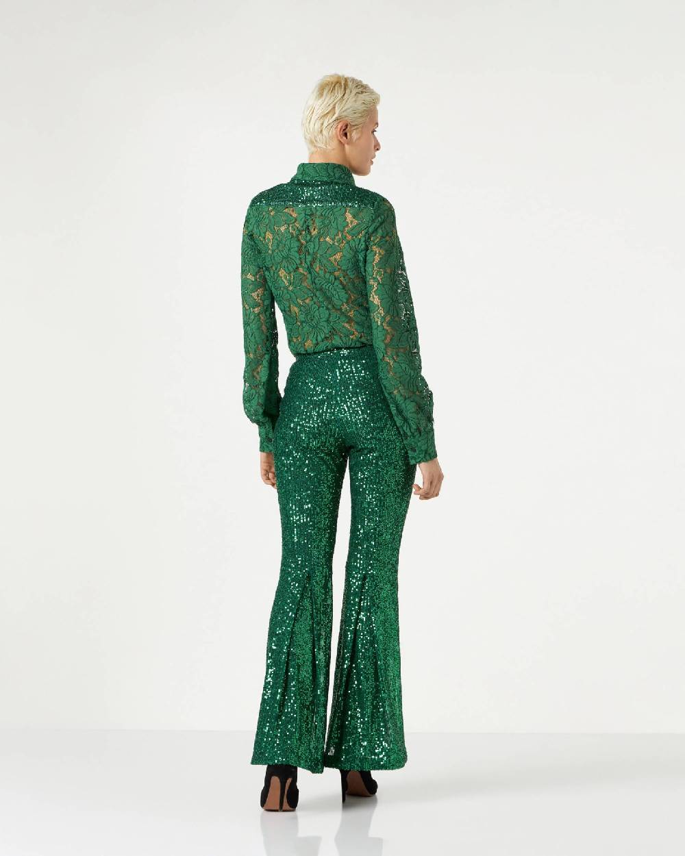 Le Twins Moni Paillettes Verde Negozi Online