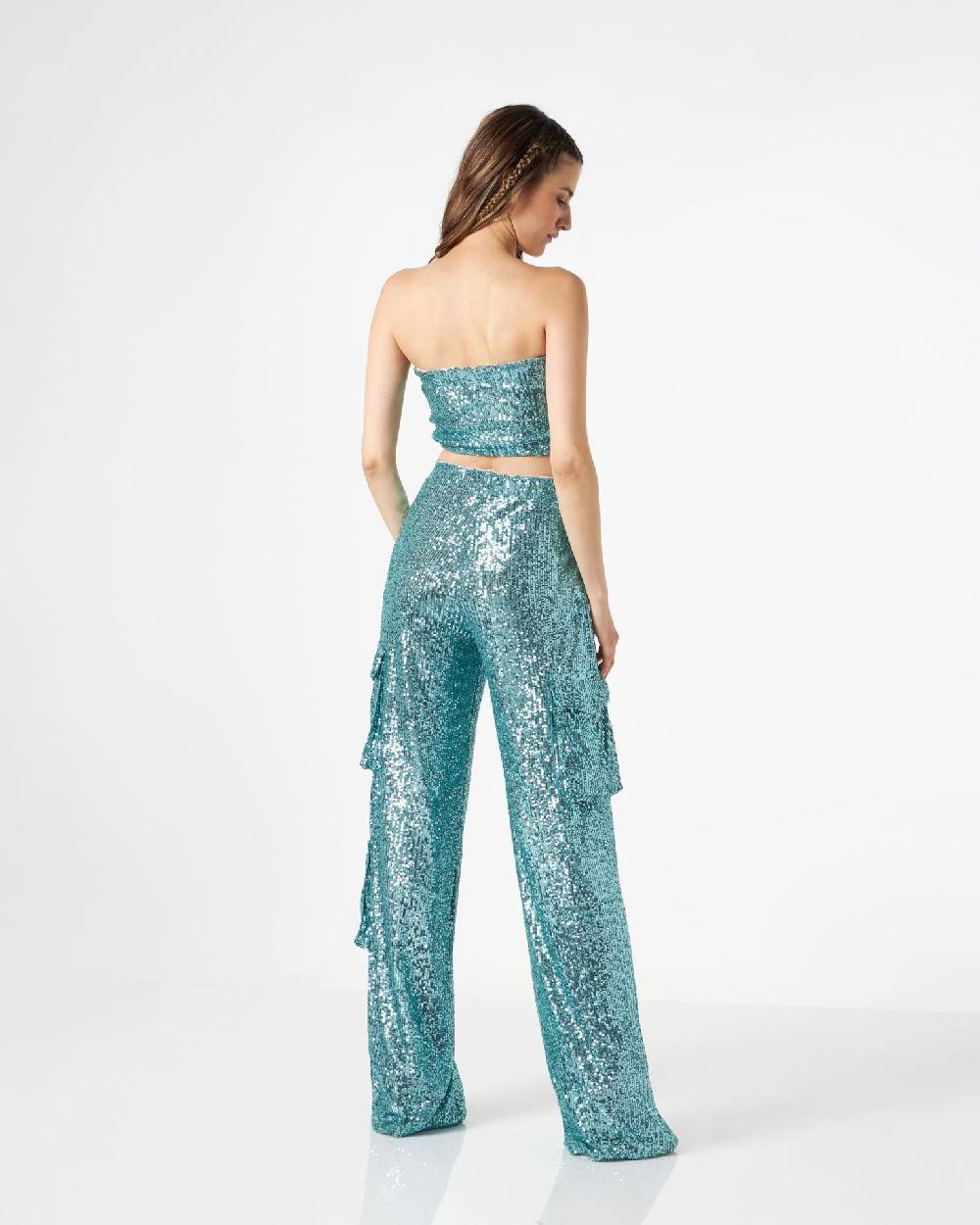 Le Twins Pamela Paillettes Turchese Presa