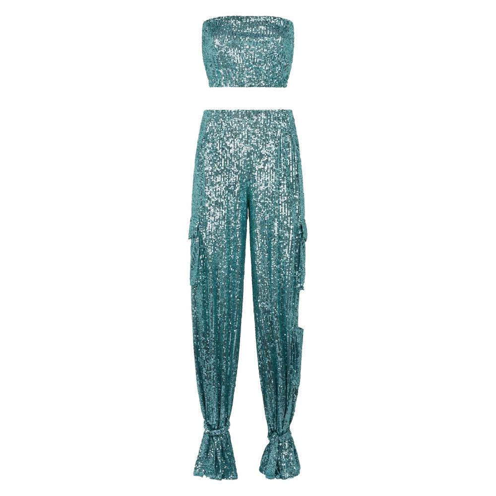 Le Twins Pamela Paillettes Turchese Presa