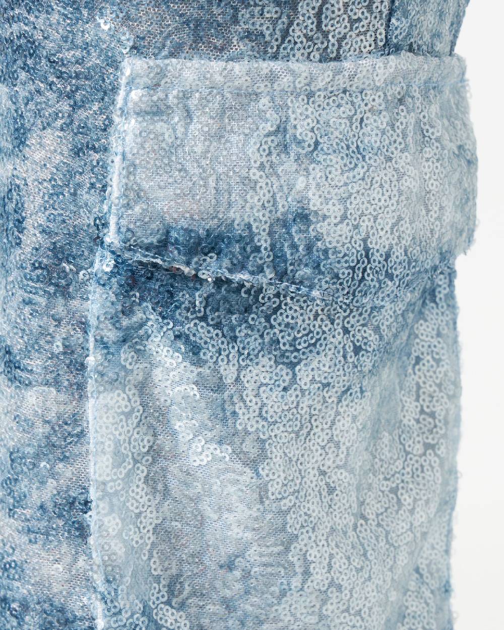 Le Twins Roby Paillettes Jeans Celeste Sconto