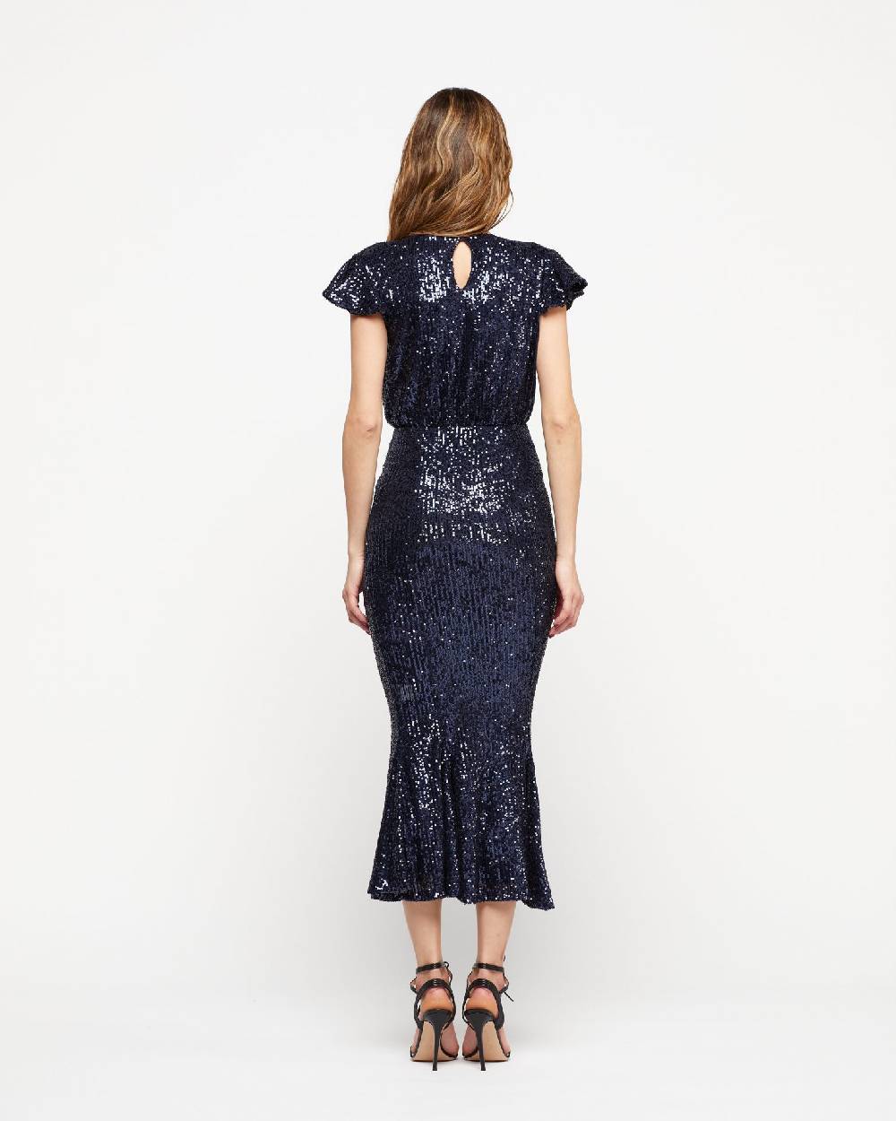 Le Twins Abito Sabrina – Paillettes Blu Prezzo Ridotto
