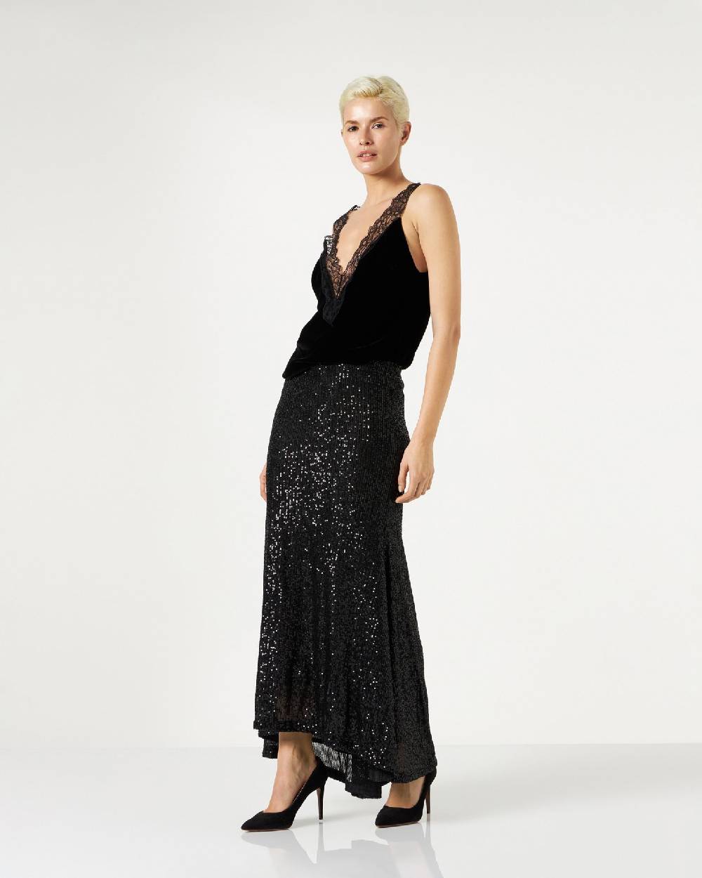 Le Twins Mariacristina Paillettes Nero Hotsell