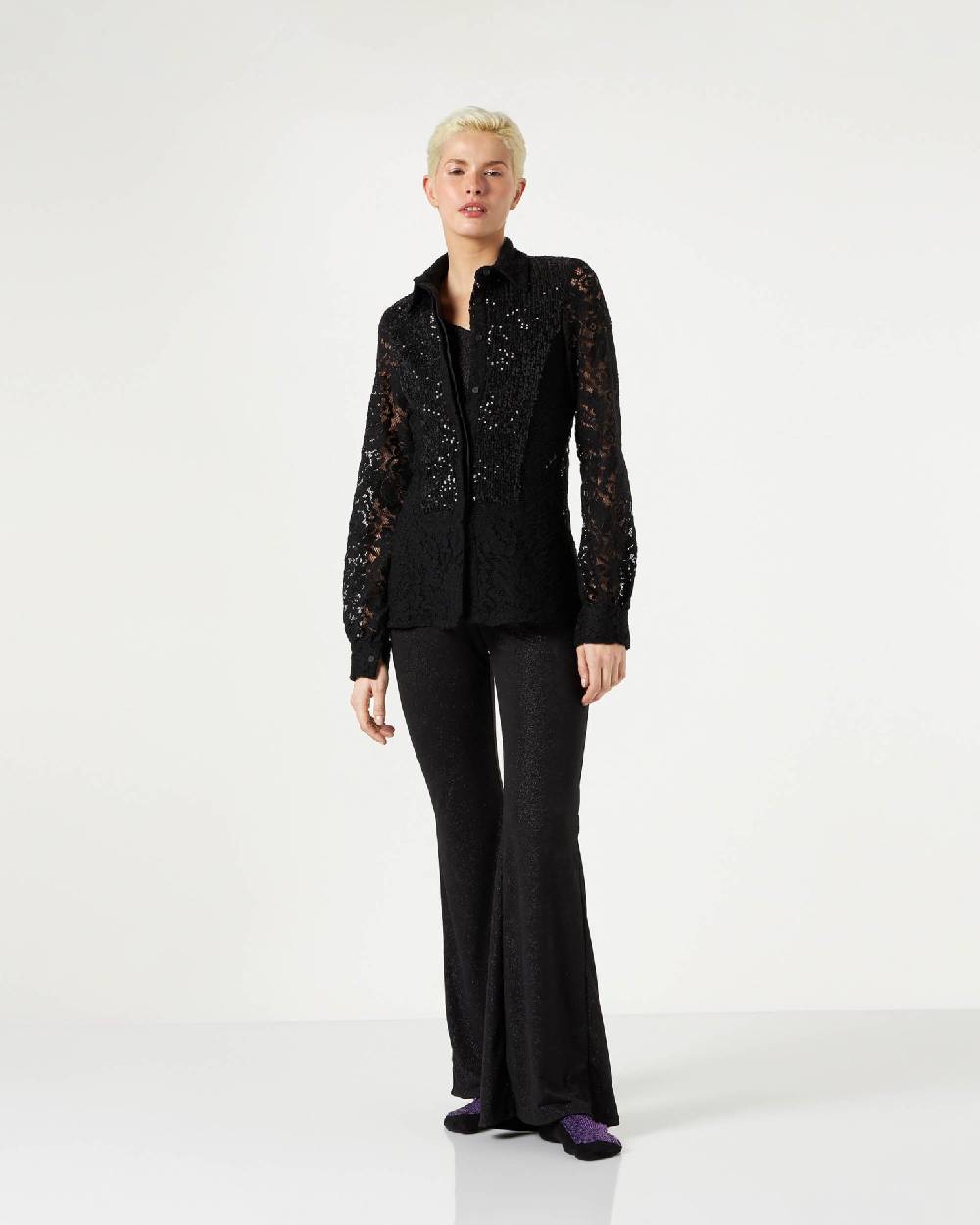 Le Twins Marsala Pizzo e Paillettes Nero Pezzi Unici