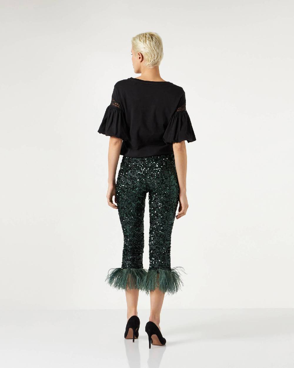 Le Twins Savy Paillettes Lurex Verde Prezzo Ridotto