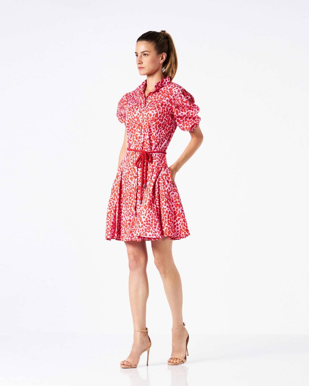 Le Twins Sofy Animalier Rosso con Cintura Promozione