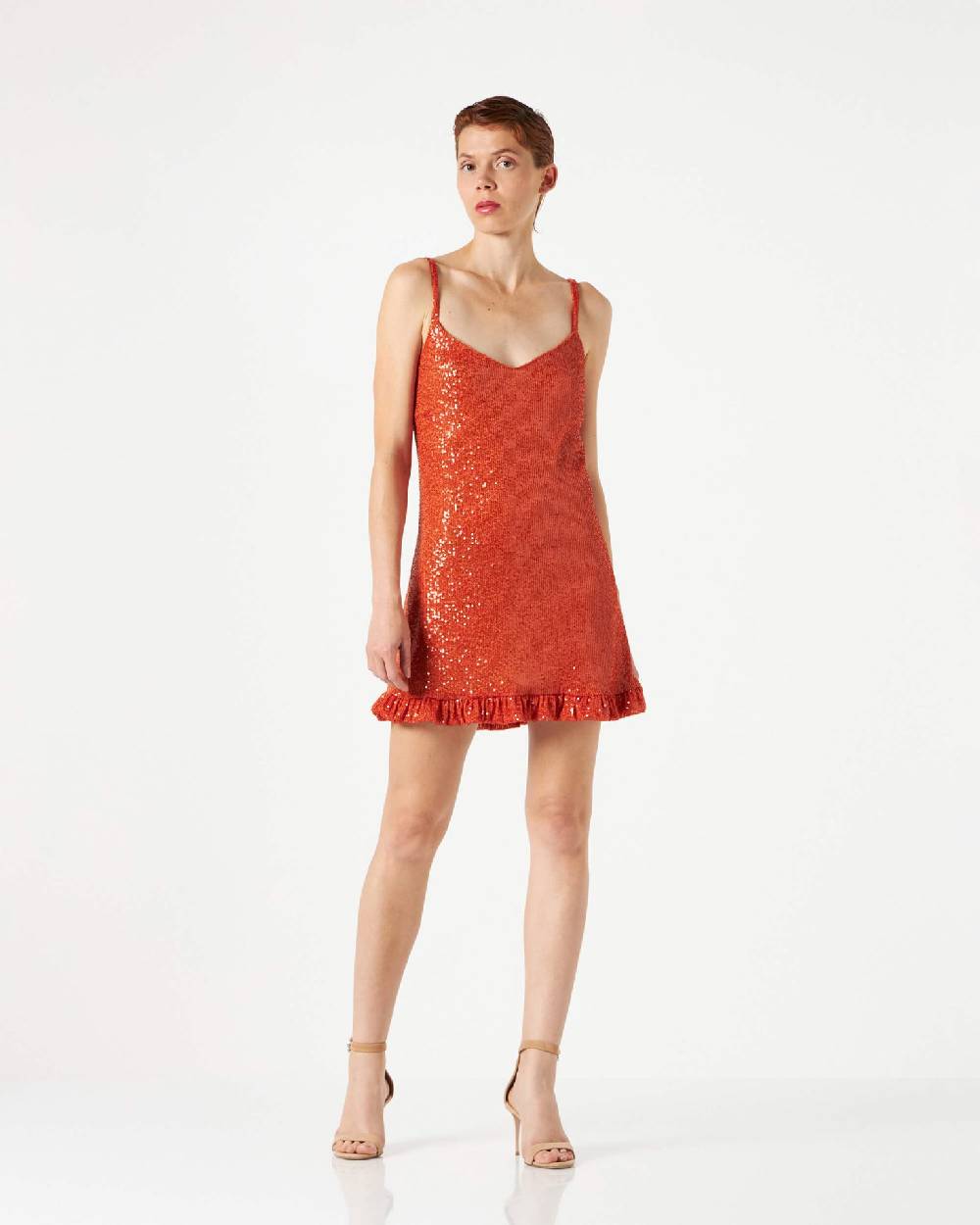 Le Twins Caterina Paillettes Arancio Pezzi Unici