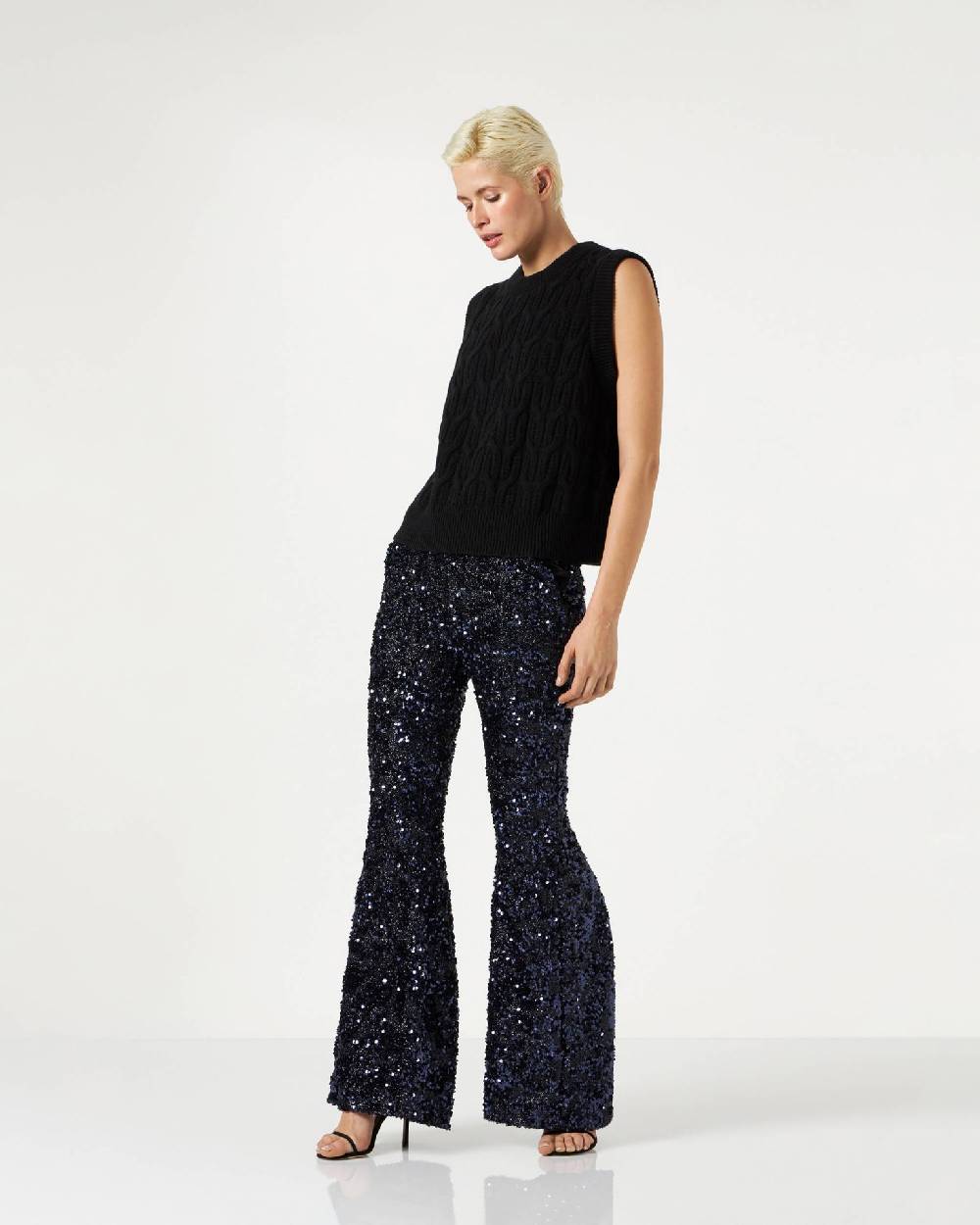 Le Twins Moni Paillettes Lurex Blu Negozi Online