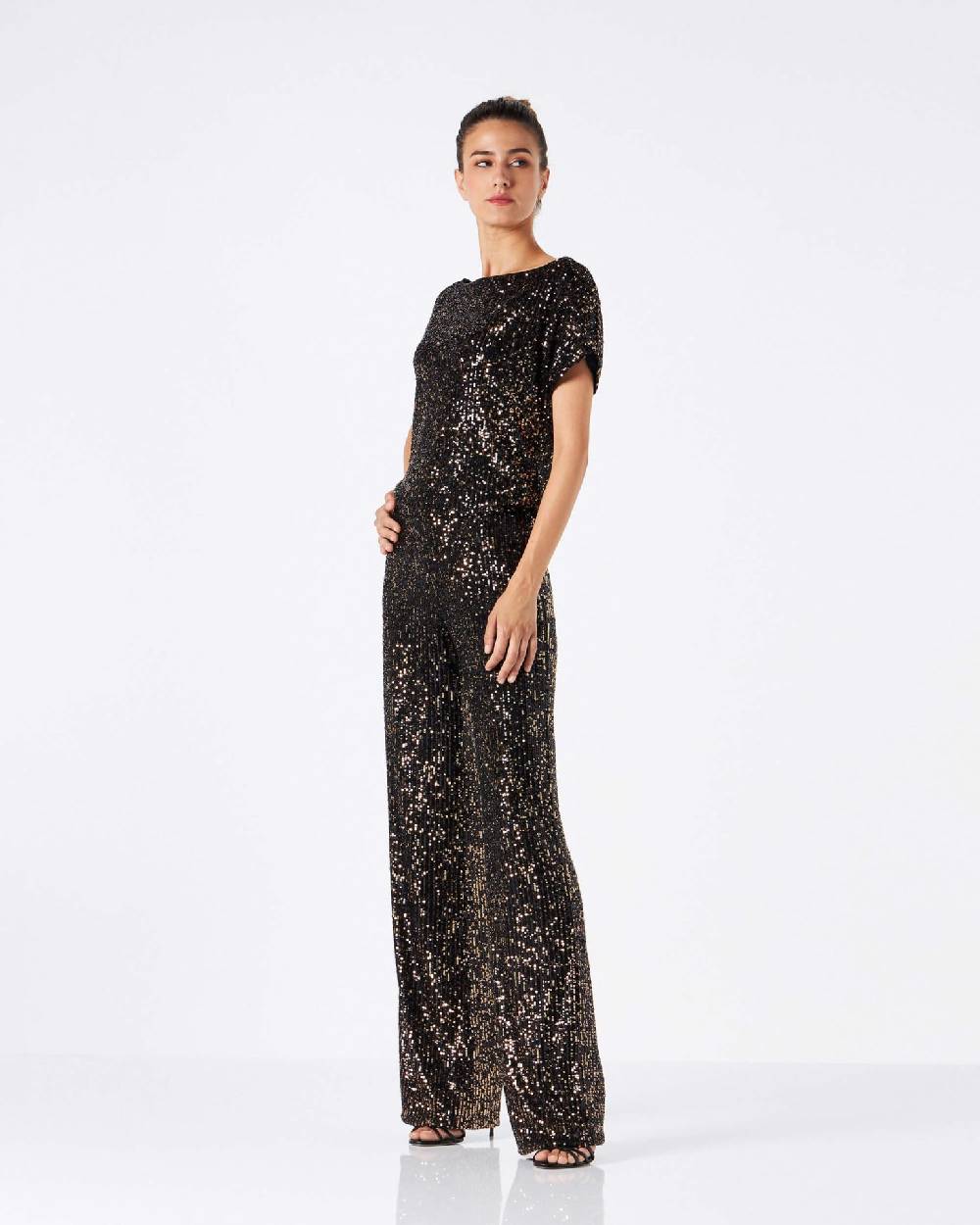 Le Twins Mascia Paillettes Nero e Oro Duty-free