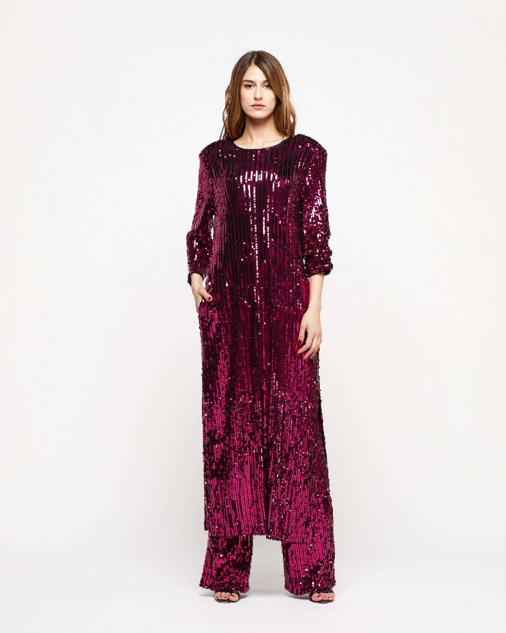 Le Twins Abito Michela – Paillettes Fuscia Nuovo