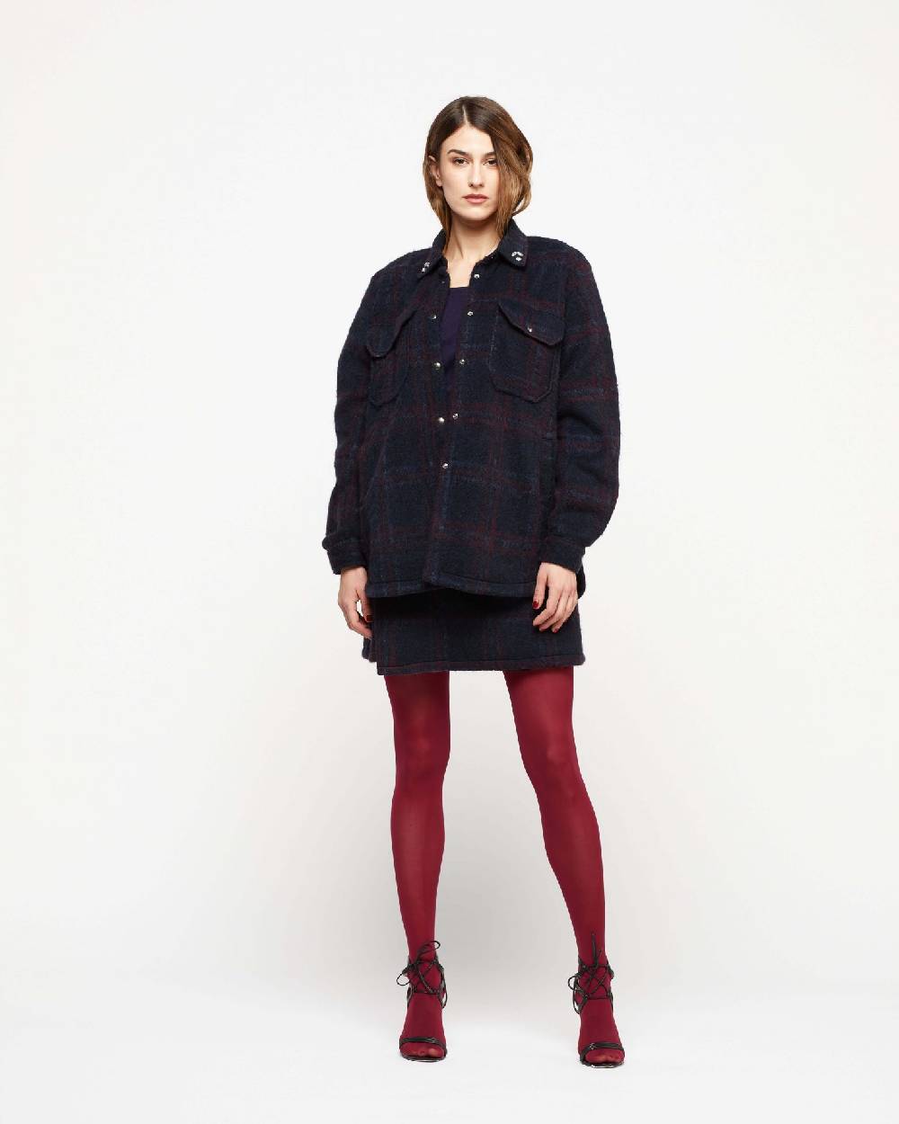 Le Twins Camicia Daniela – Blu Riga Bordeaux Sconto di tempo limitato