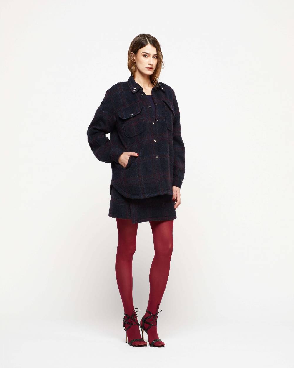 Le Twins Camicia Daniela – Blu Riga Bordeaux Sconto di tempo limitato