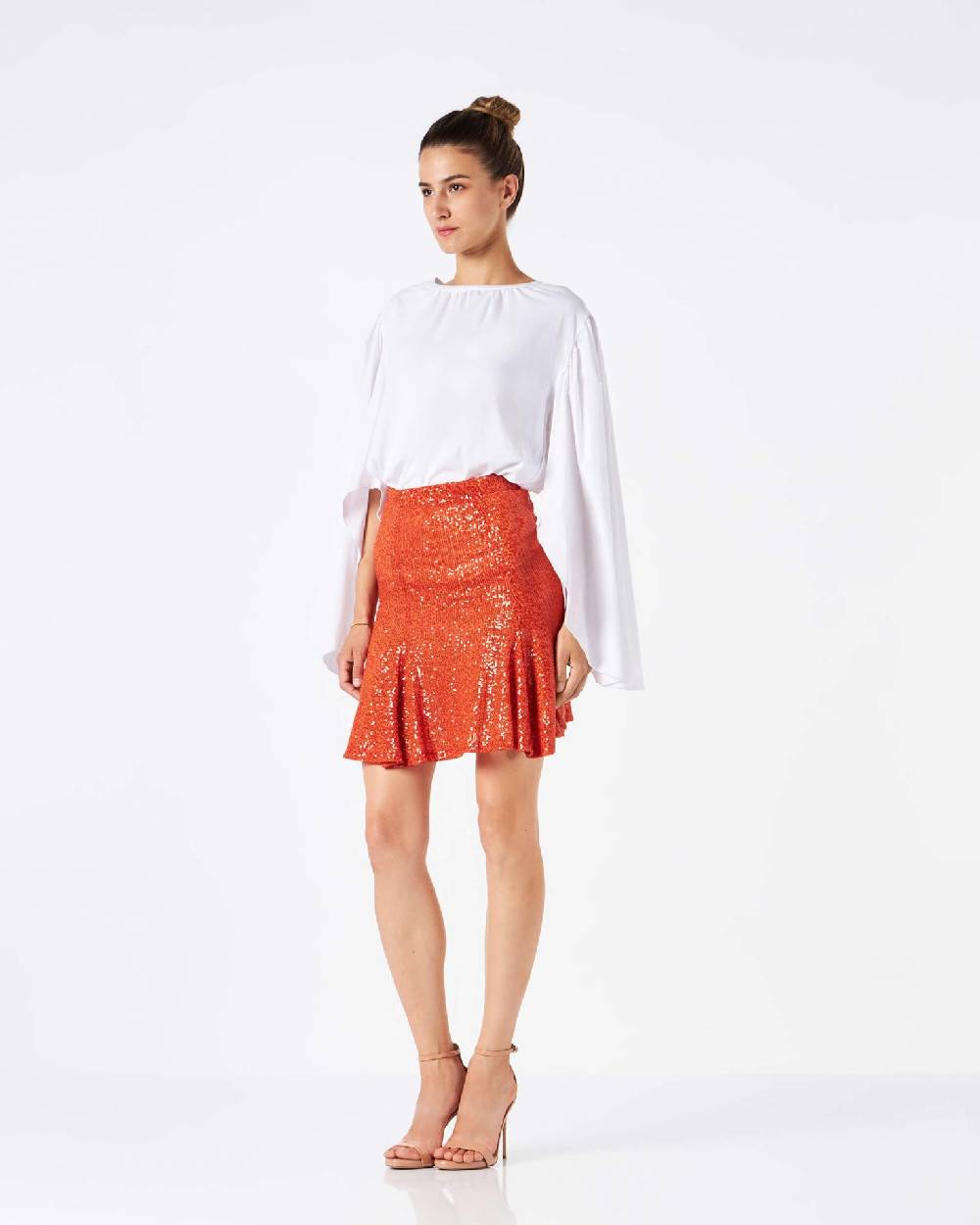 Le Twins Nina Paillettes Arancio Grandi sconti