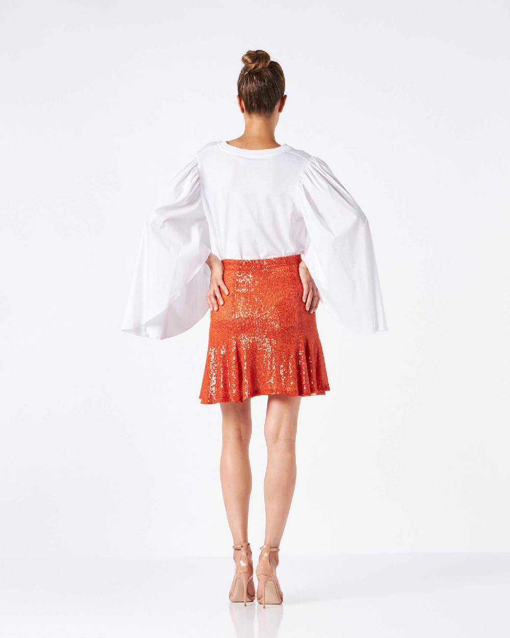 Le Twins Nina Paillettes Arancio Grandi sconti