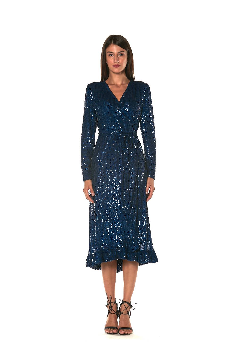Le Twins Abito Barbara – Paillettes Blu Ritorno libero