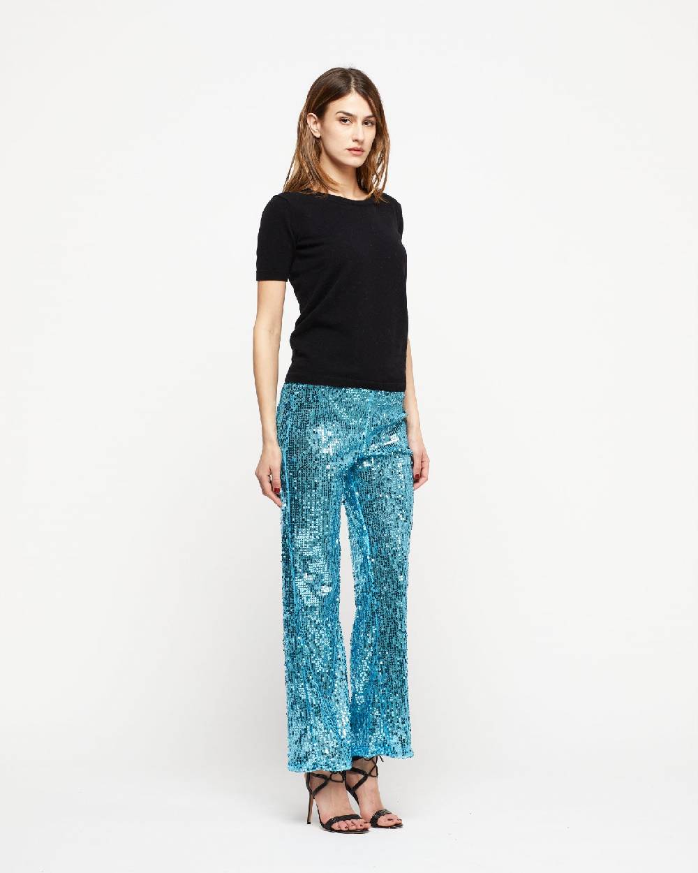 Le Twins Pantalone Raffy – Paillettes Celeste Rilascio limitato