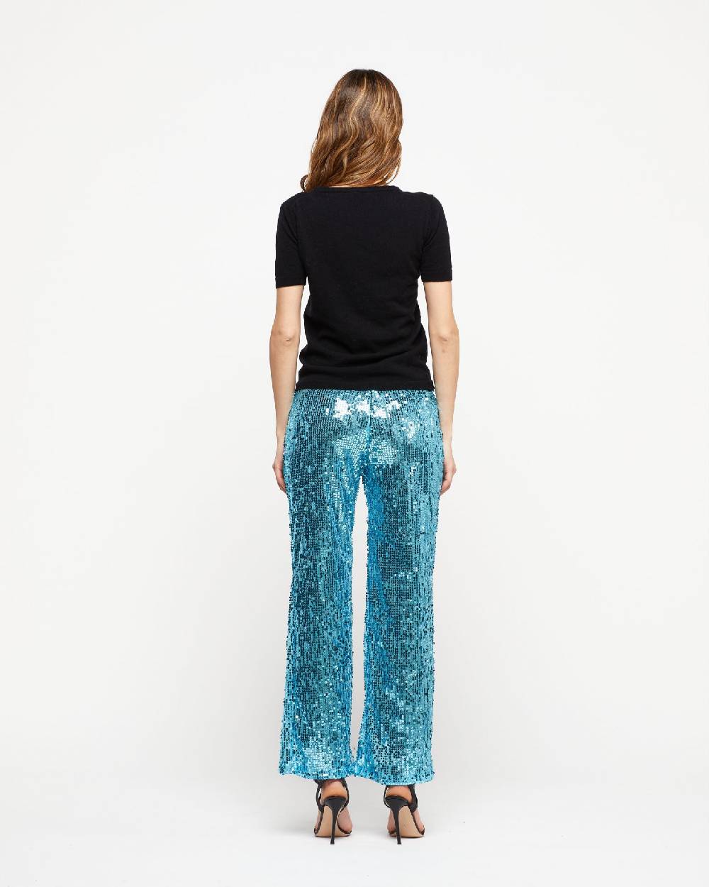 Le Twins Pantalone Raffy – Paillettes Celeste Rilascio limitato