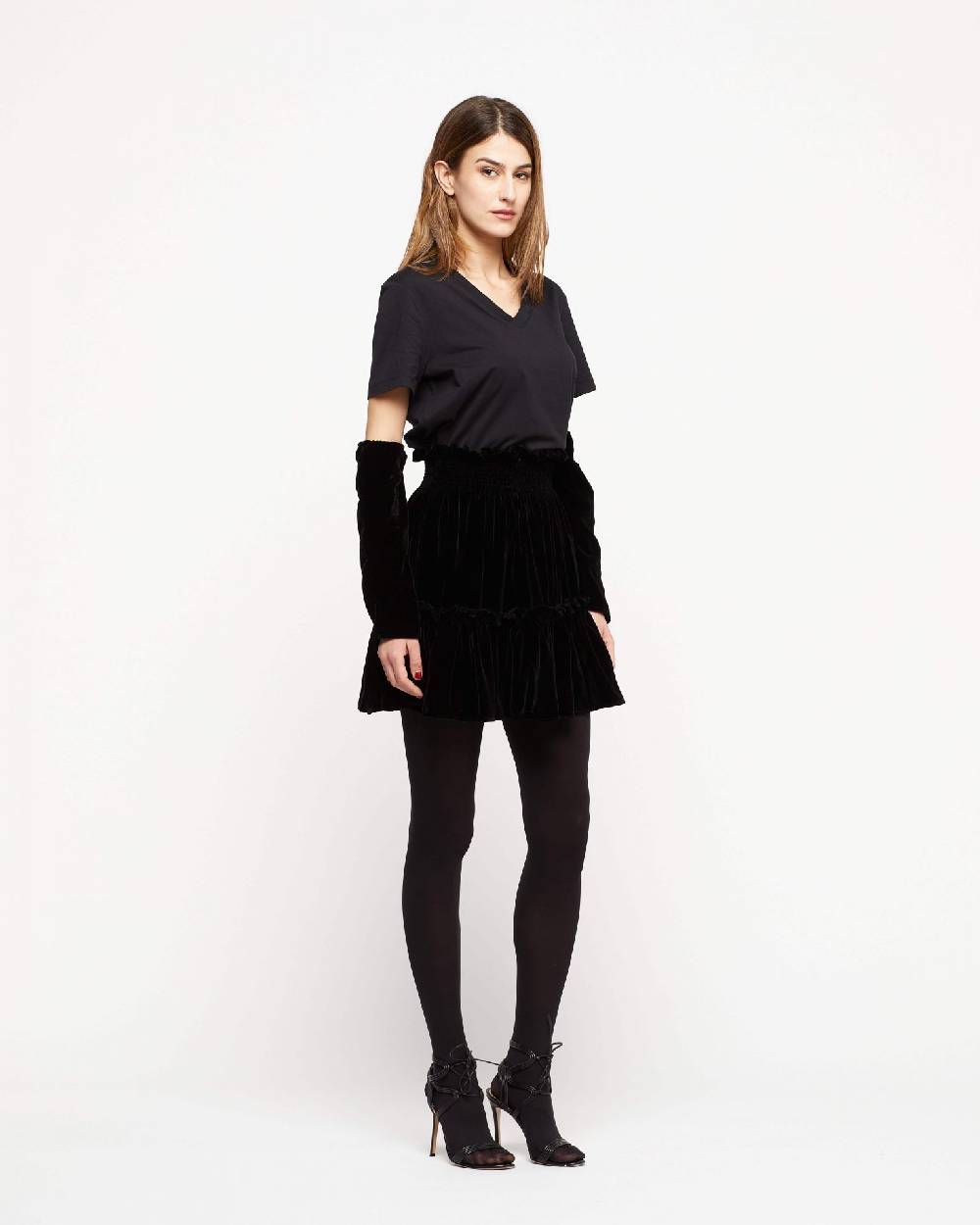 Le Twins Abito Mykonos – Nero gonna velluto Fino al 50% di sconto