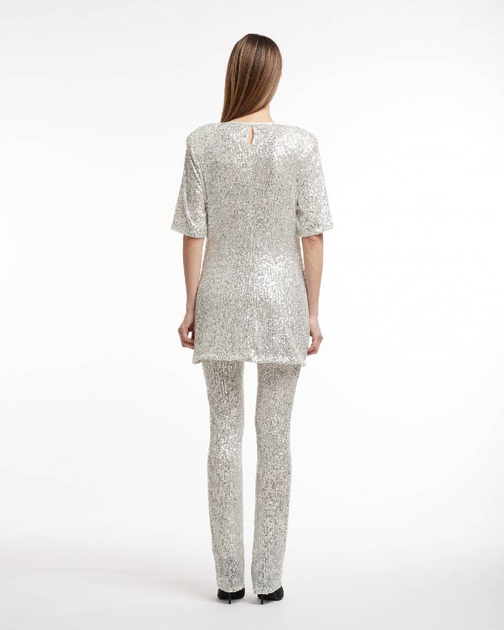 Le Twins Abito Clara – Paillettes Argento In vendita